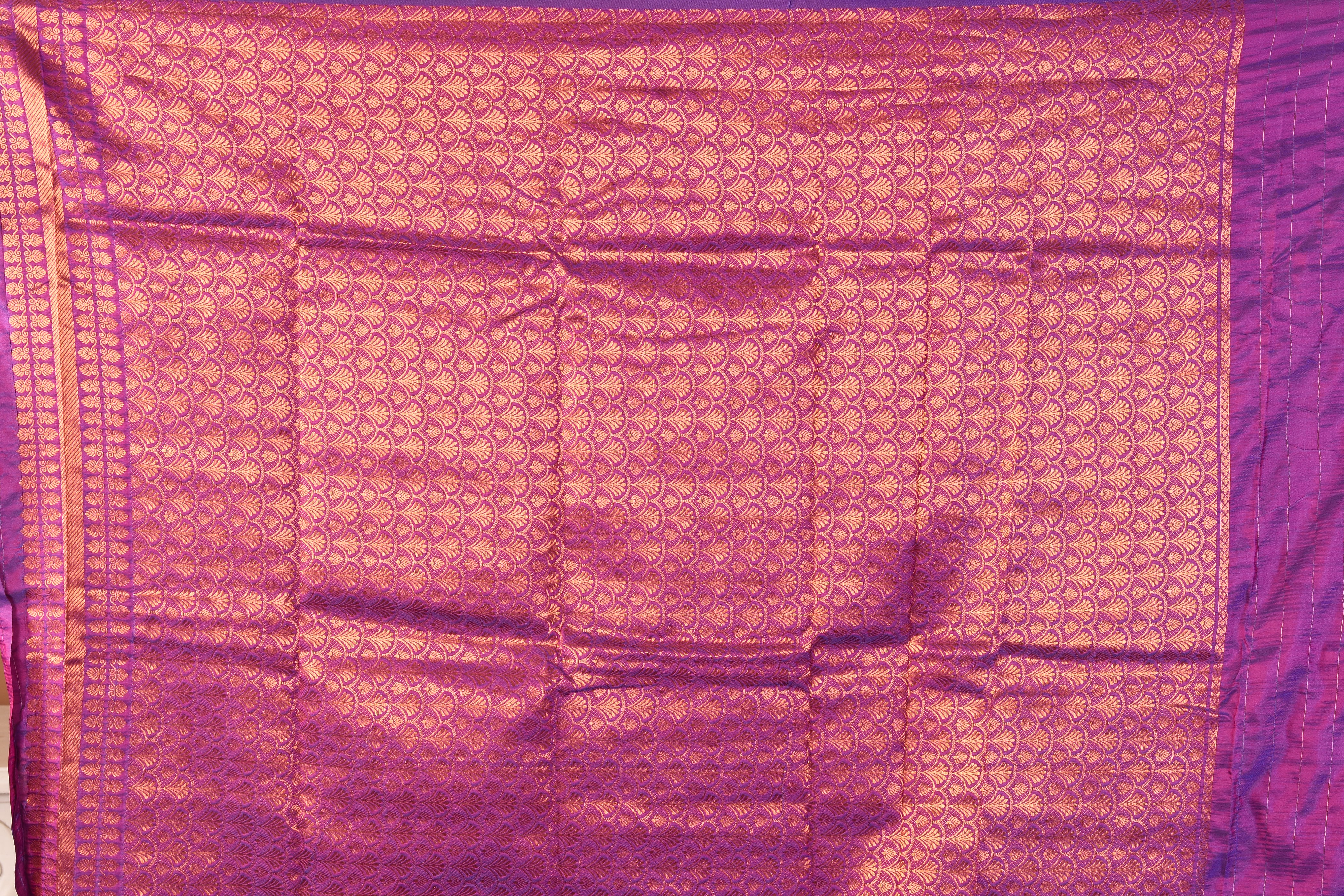 Purple Mushroo Silk Saree - Keya Seth Exclusive