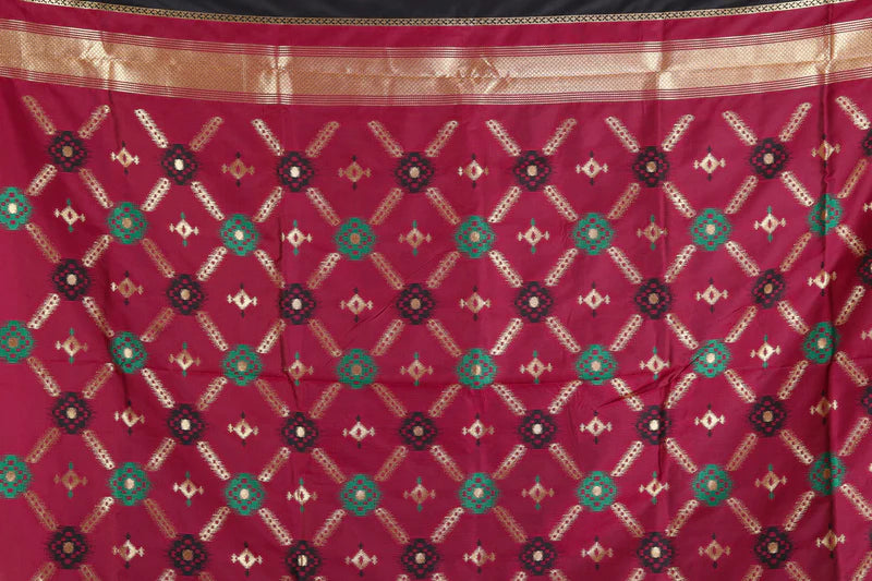 Black Blended Katan Silk Saree - Keya Seth Exclusive