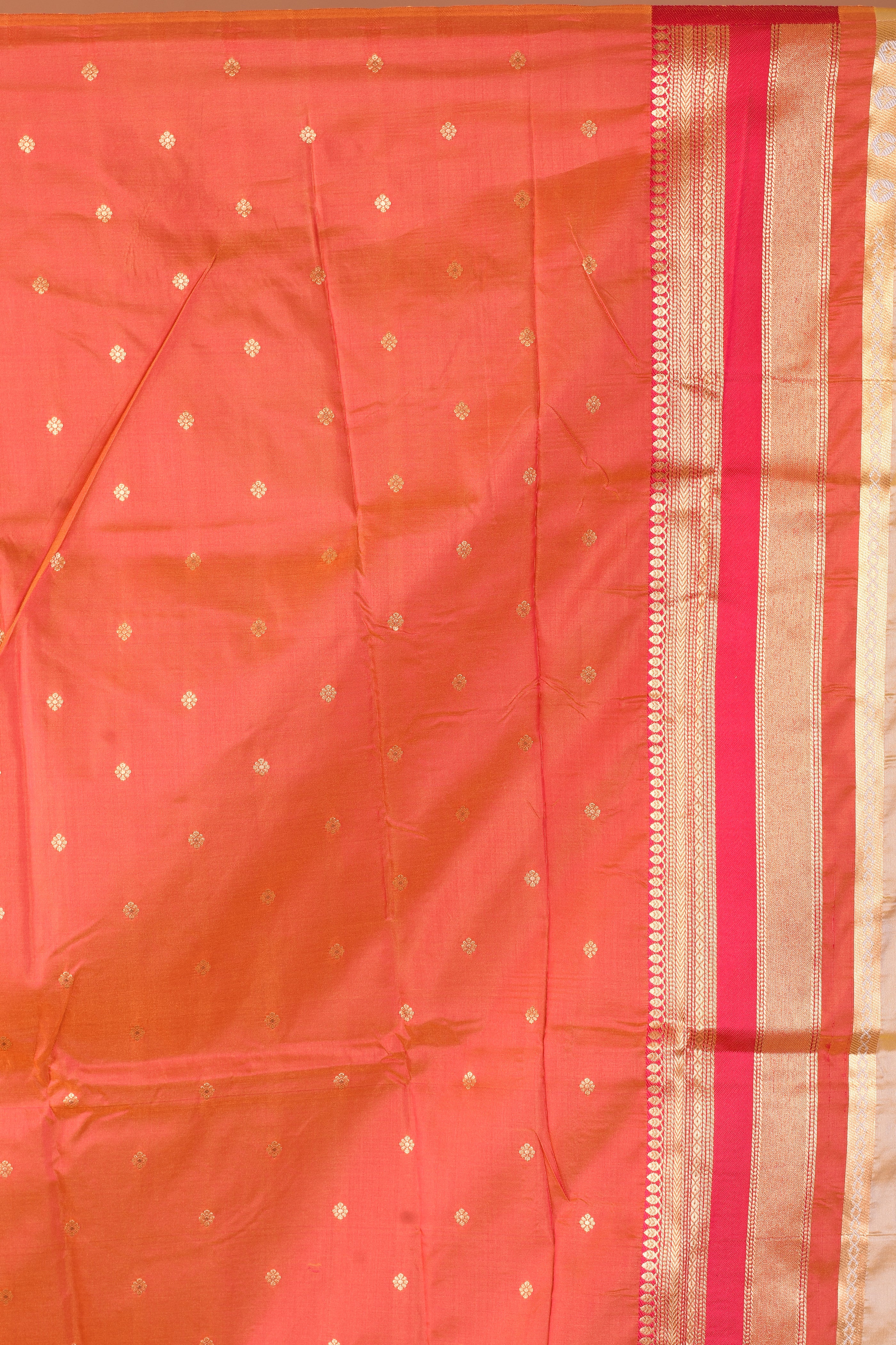 Cream Blended Katan Silk Saree - Keya Seth Exclusive