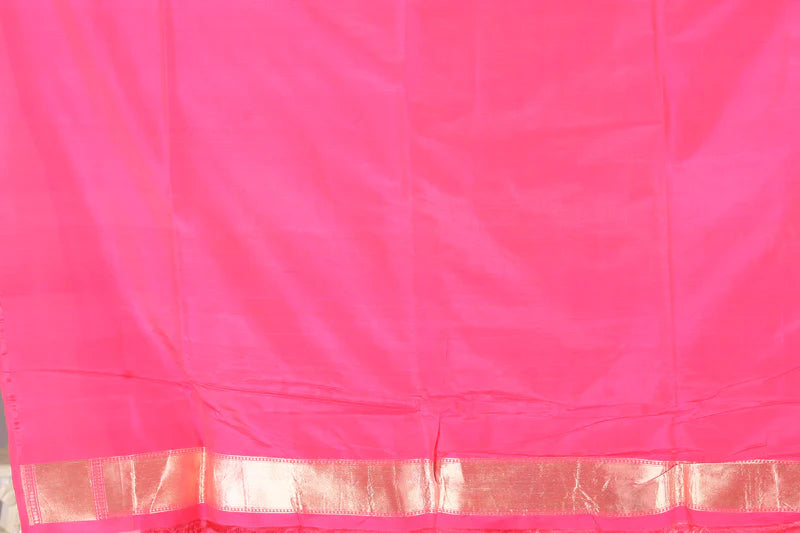 Light Pink Pure Katan Silk Saree - Keya Seth Exclusive