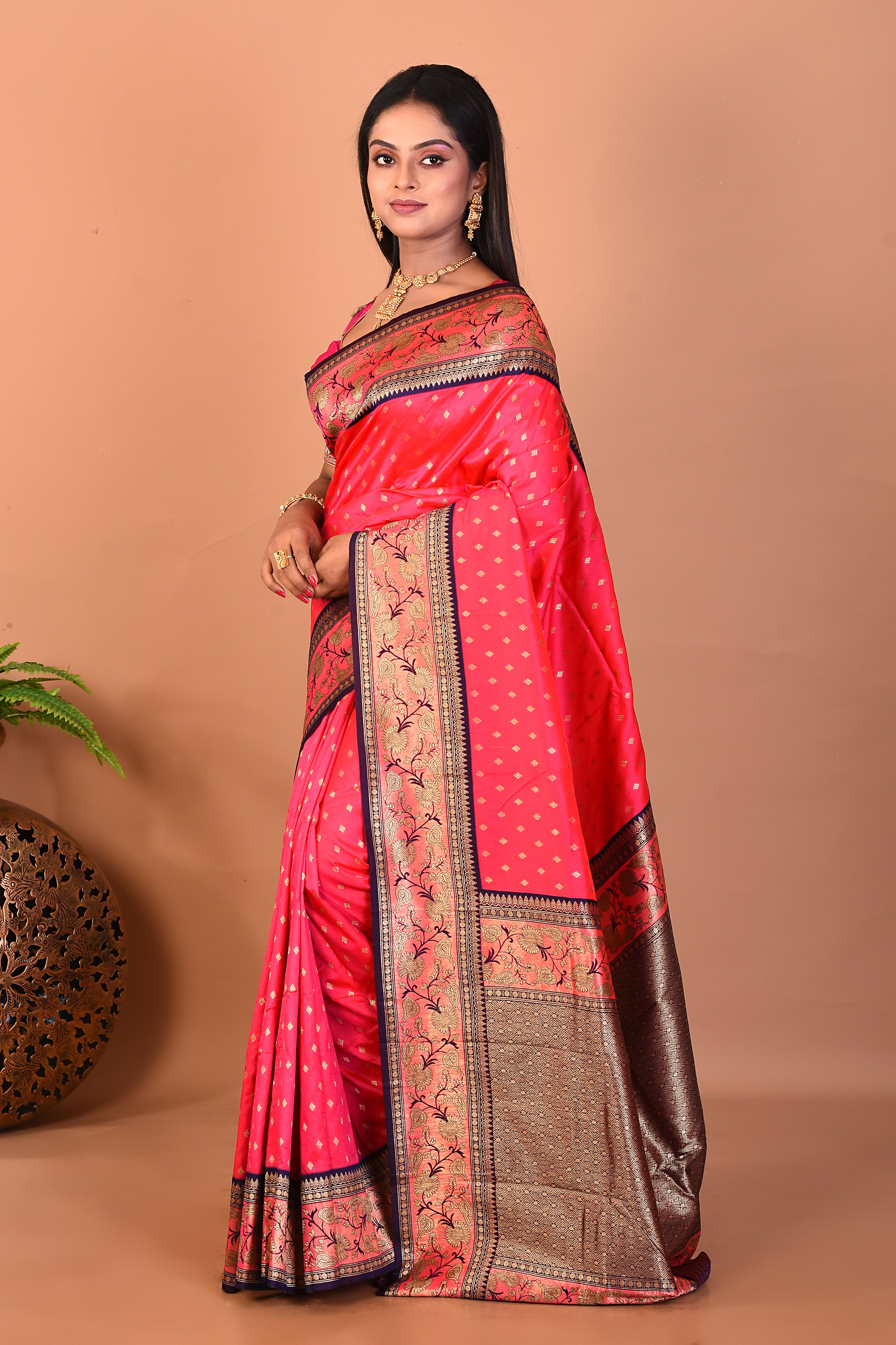 Pink Blended Paithani Silk Saree - Keya Seth Exclusive