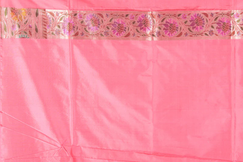 Pink Pure Katan Silk Saree - Keya Seth Exclusive