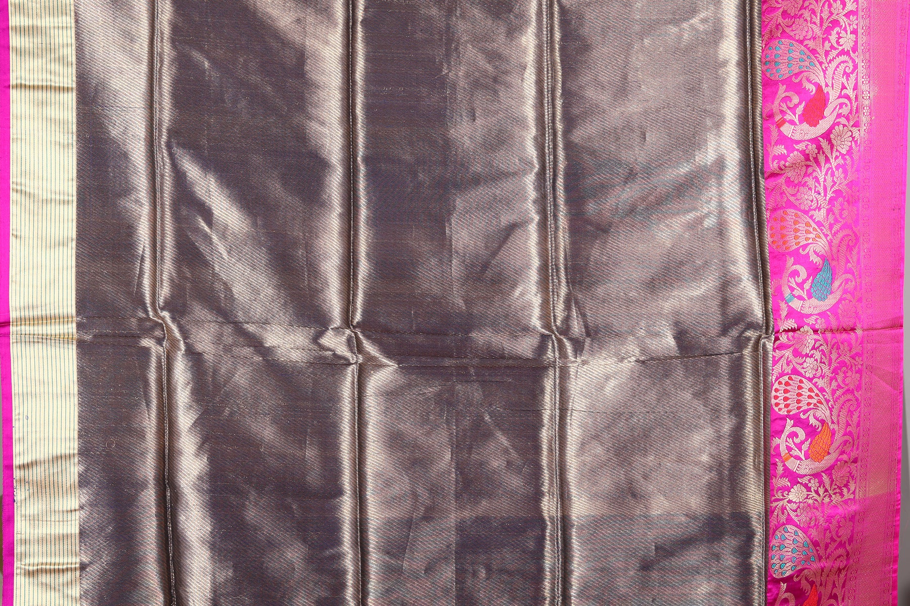 Navy Blue Pure Katan Silk Saree - Keya Seth Exclusive