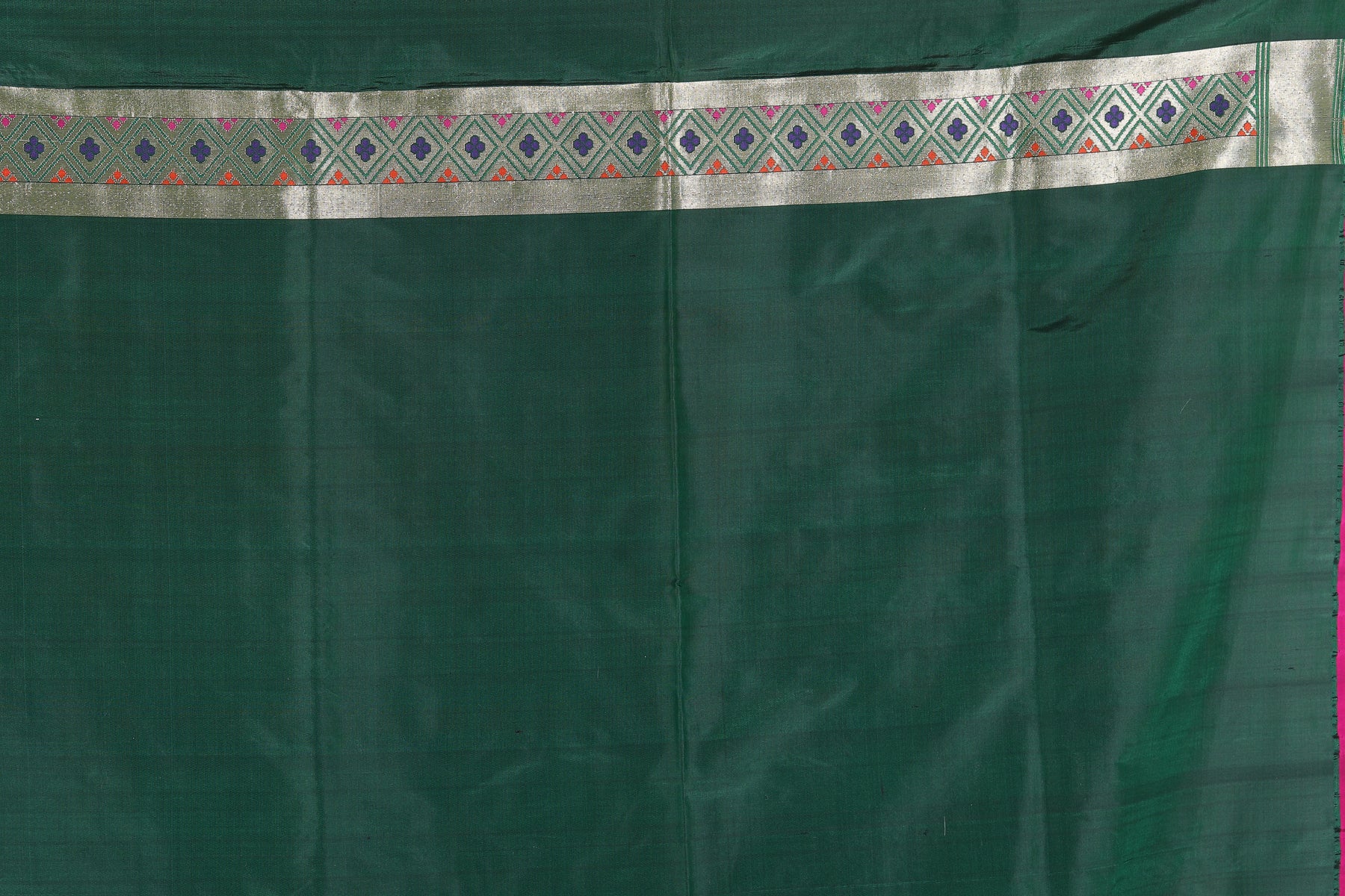 Deep Green Pure Katan Silk Saree - Keya Seth Exclusive