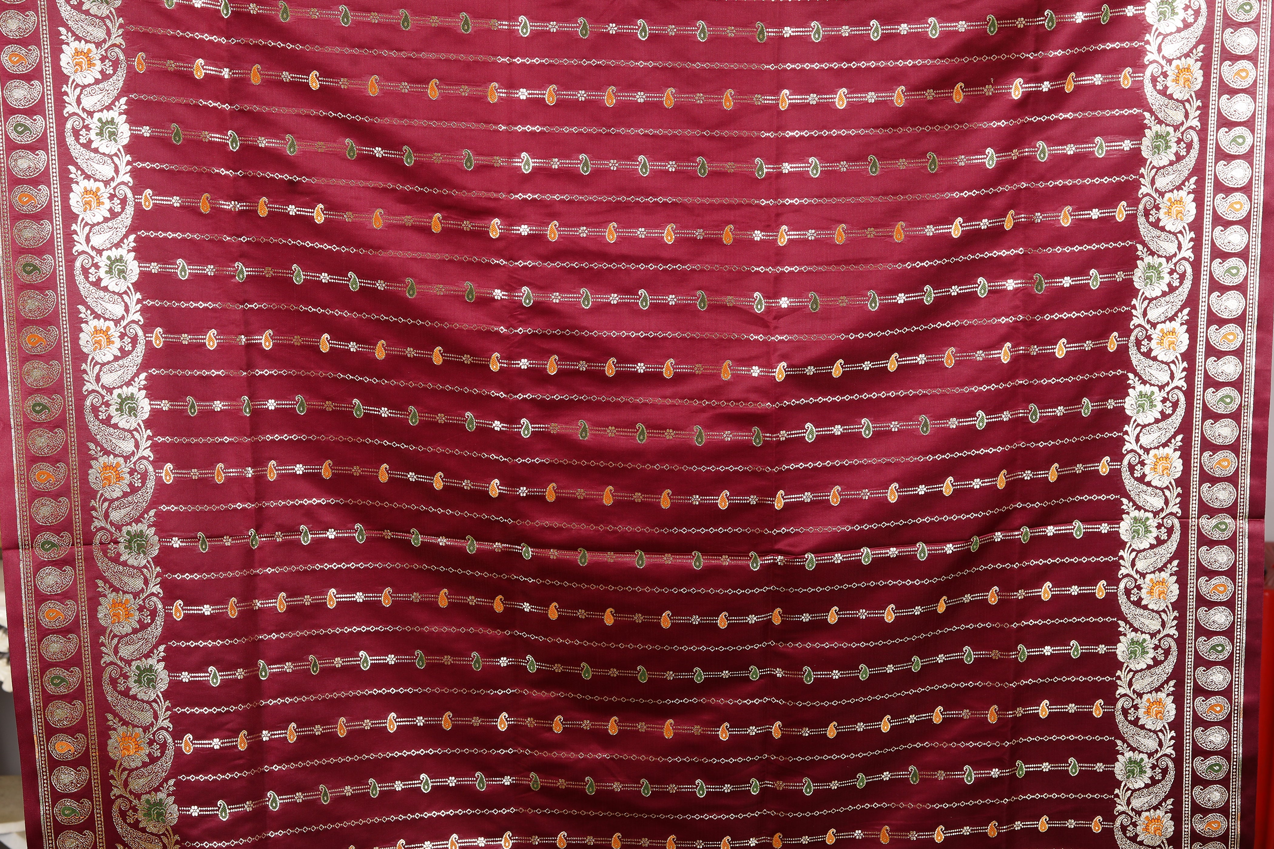 Wine Pure Banarasi Silk Saree - Keya Seth Exclusive
