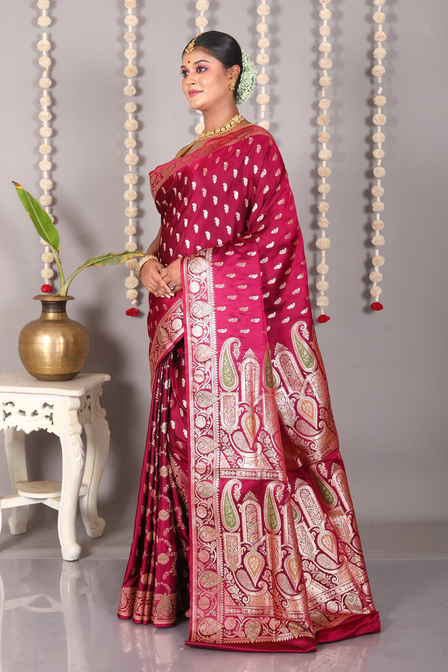 Pink Pure Banarasi Silk Saree - Keya Seth Exclusive