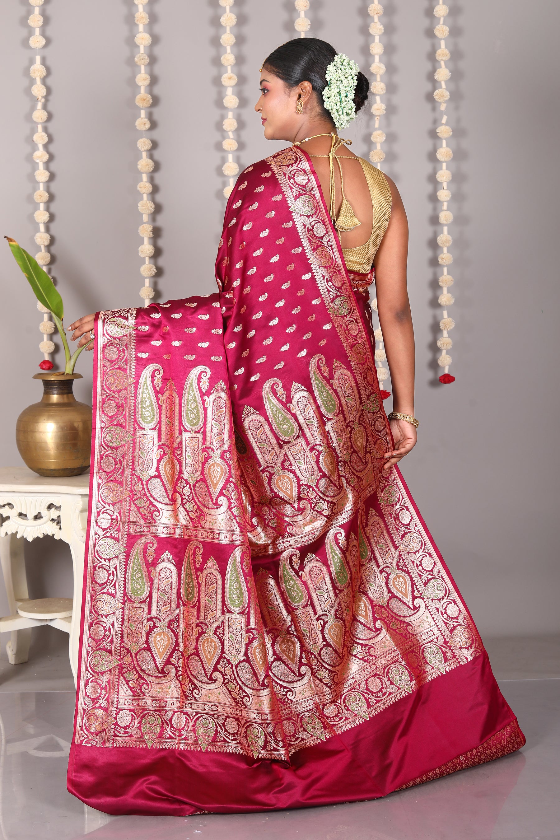 Pink Pure Banarasi Silk Saree - Keya Seth Exclusive
