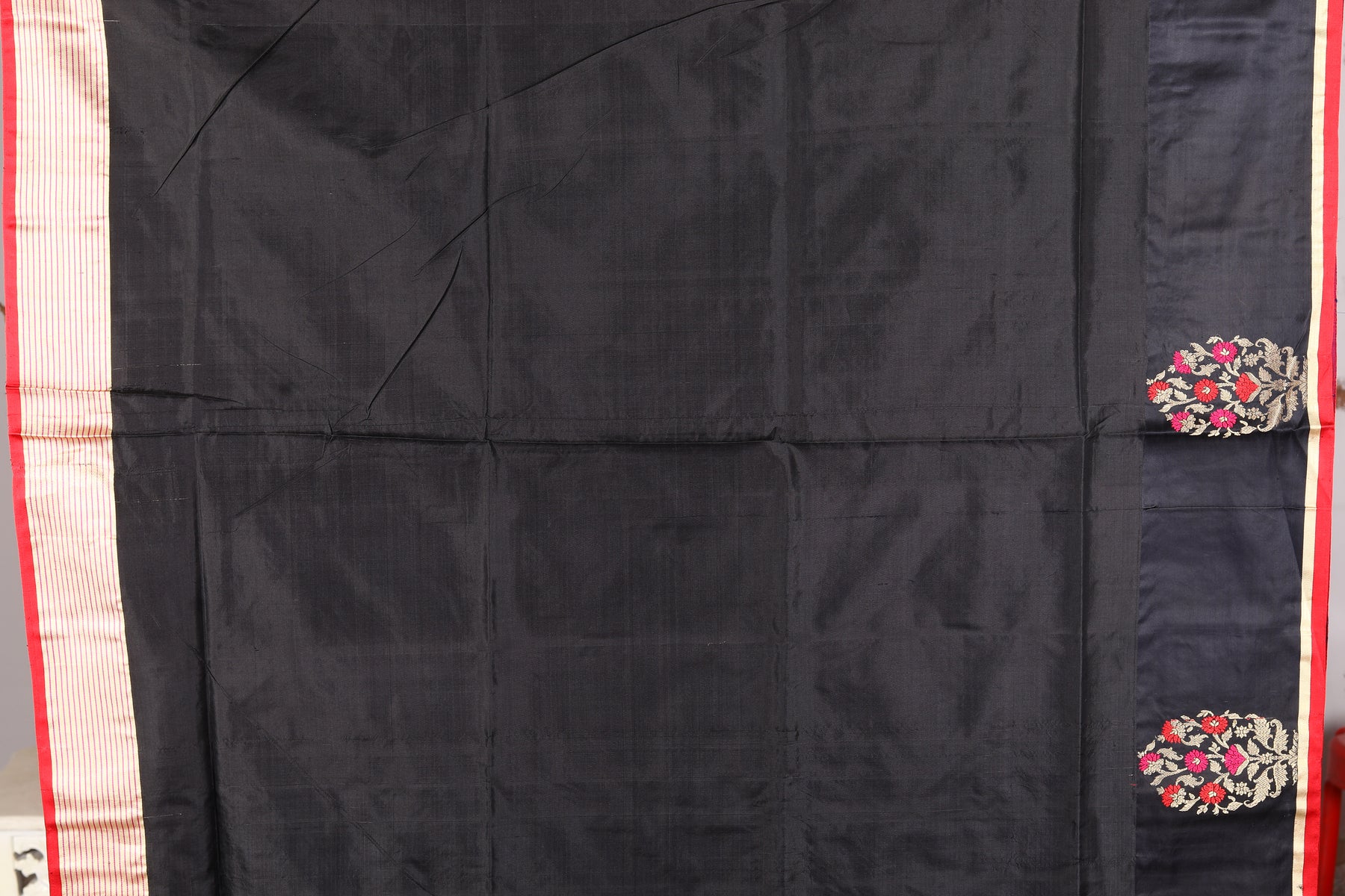 Deep Blue Pure Katan Silk Saree - Keya Seth Exclusive