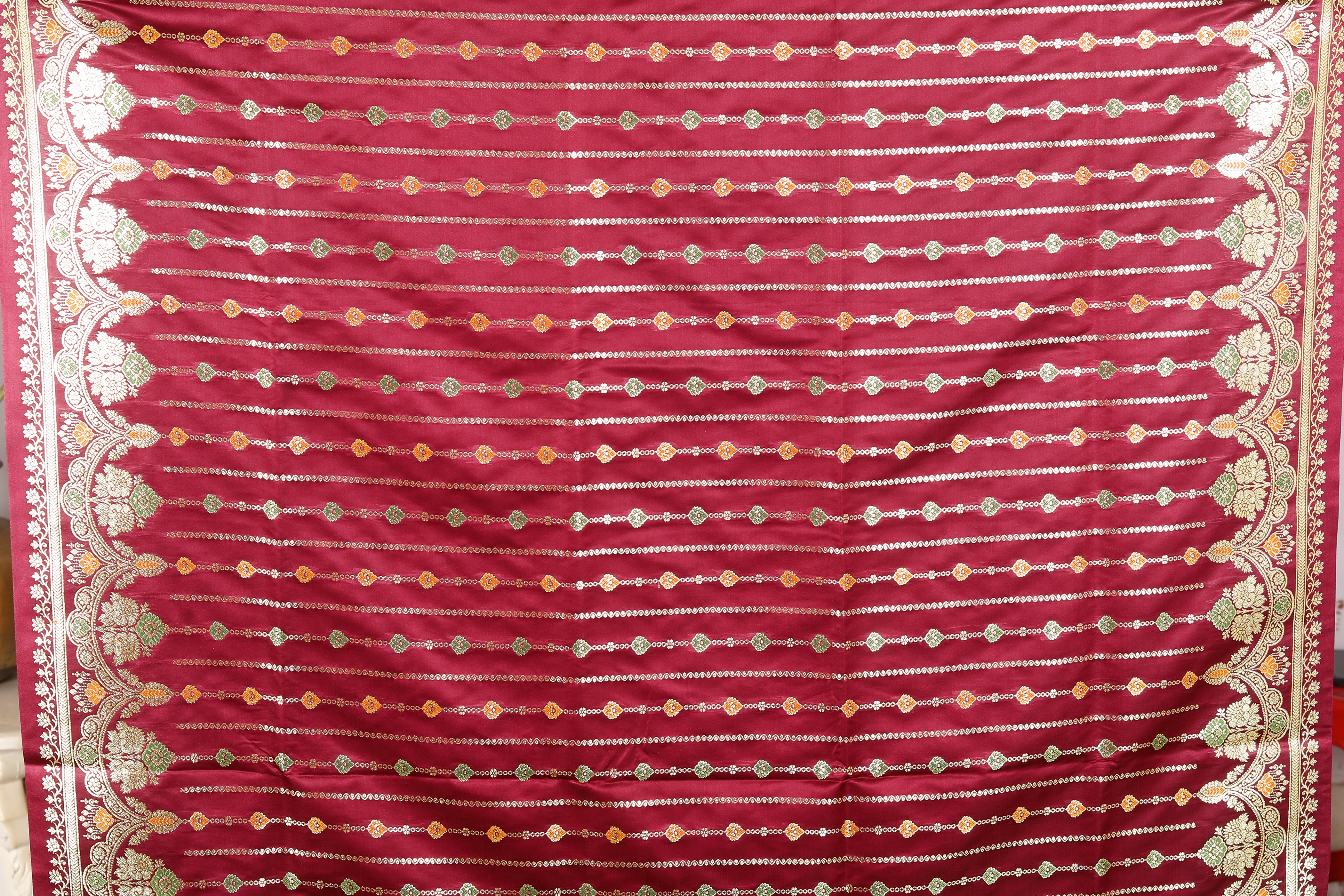 Maroon Pure Banarasi Silk Saree - Keya Seth Exclusive