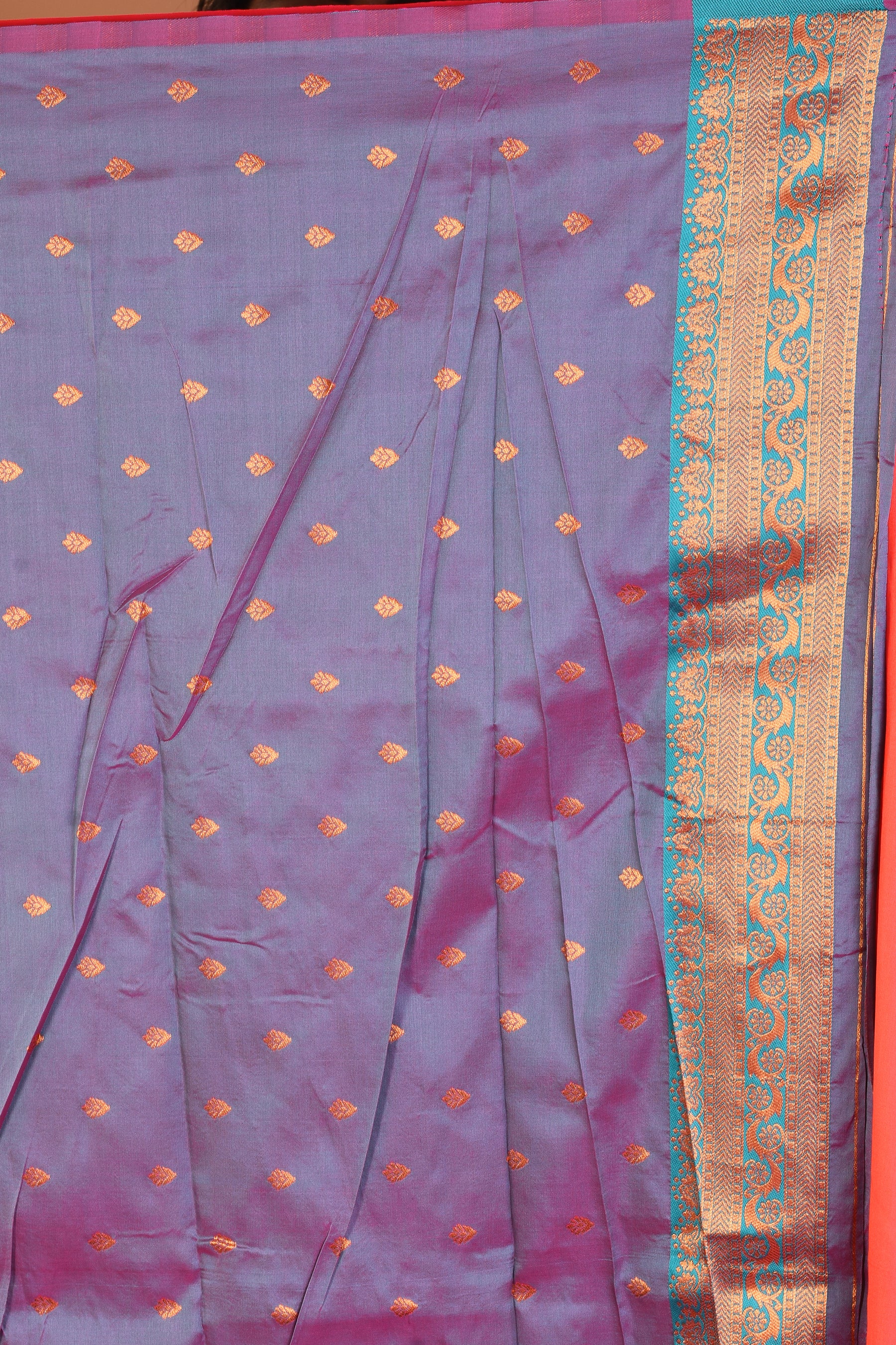 Peachy Pink Blended Kanjivaram Silk Saree - Keya Seth Exclusive