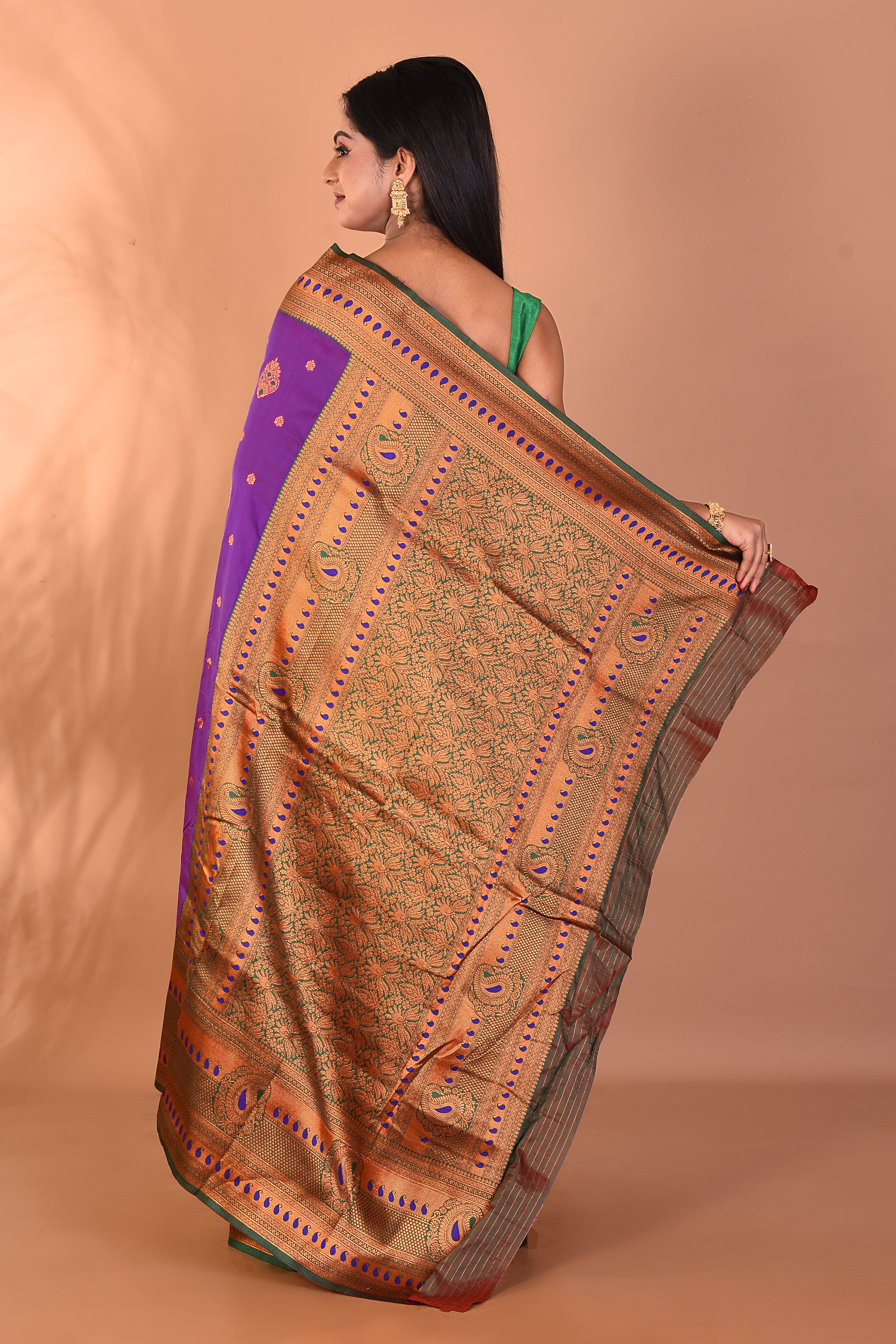 Purple Blended Paithani Silk Saree - Keya Seth Exclusive
