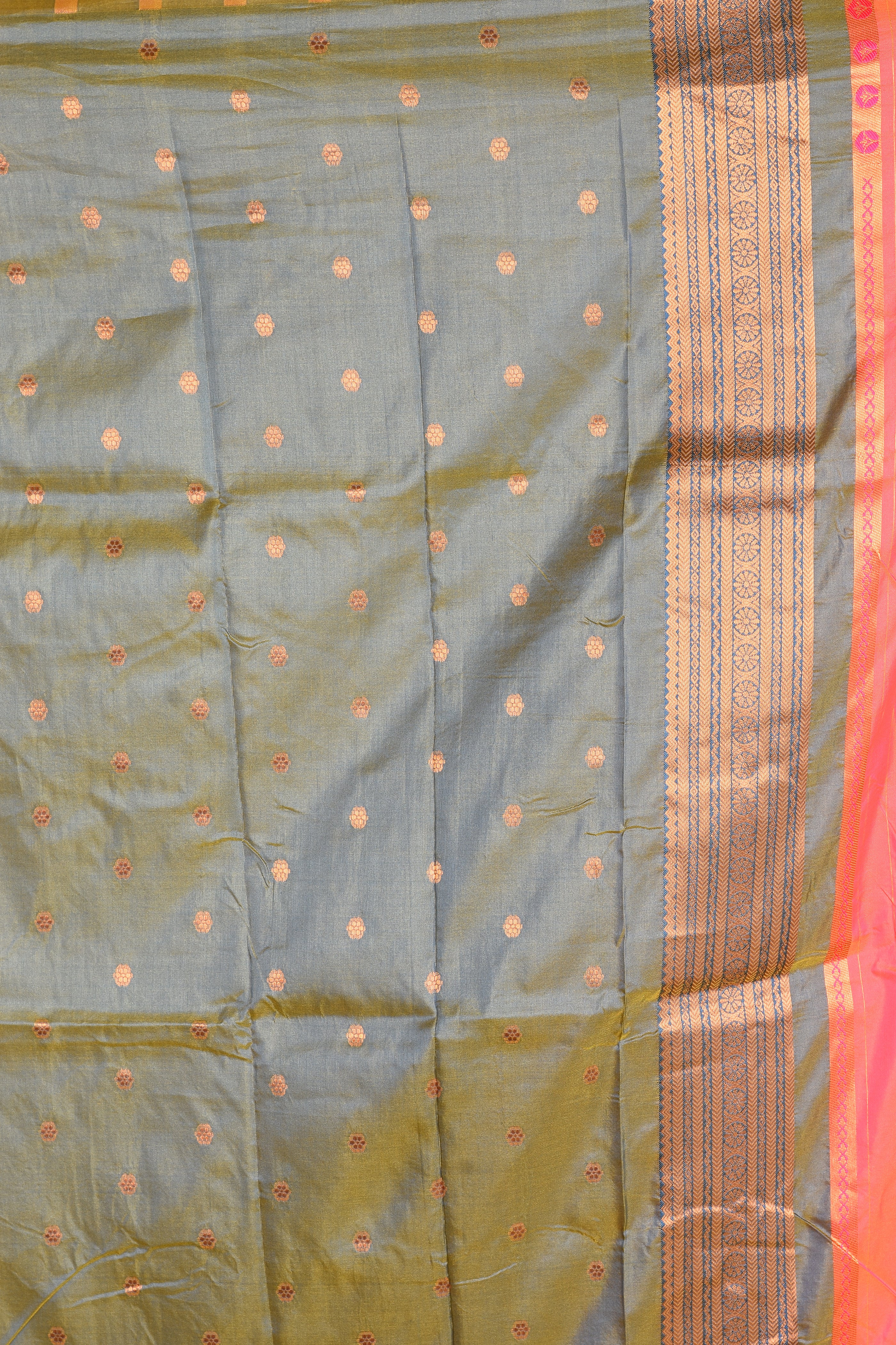 Peach Blended Paithani Silk Saree - Keya Seth Exclusive