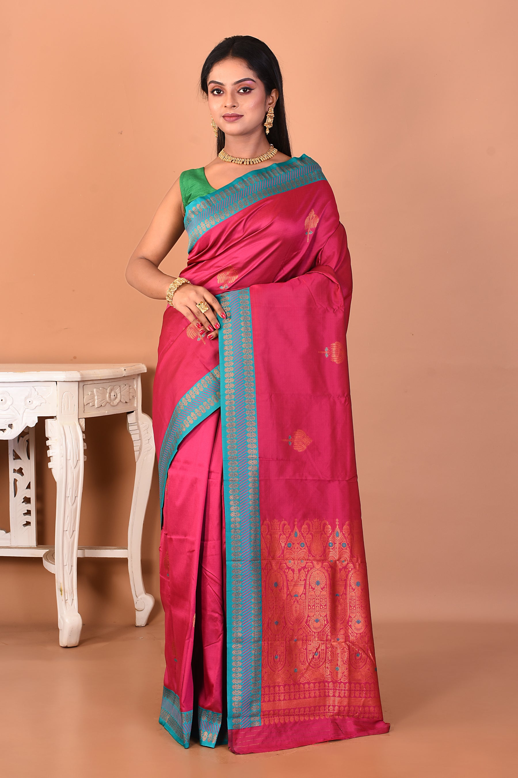Purple Blended Bomkai Silk Saree - Keya Seth Exclusive