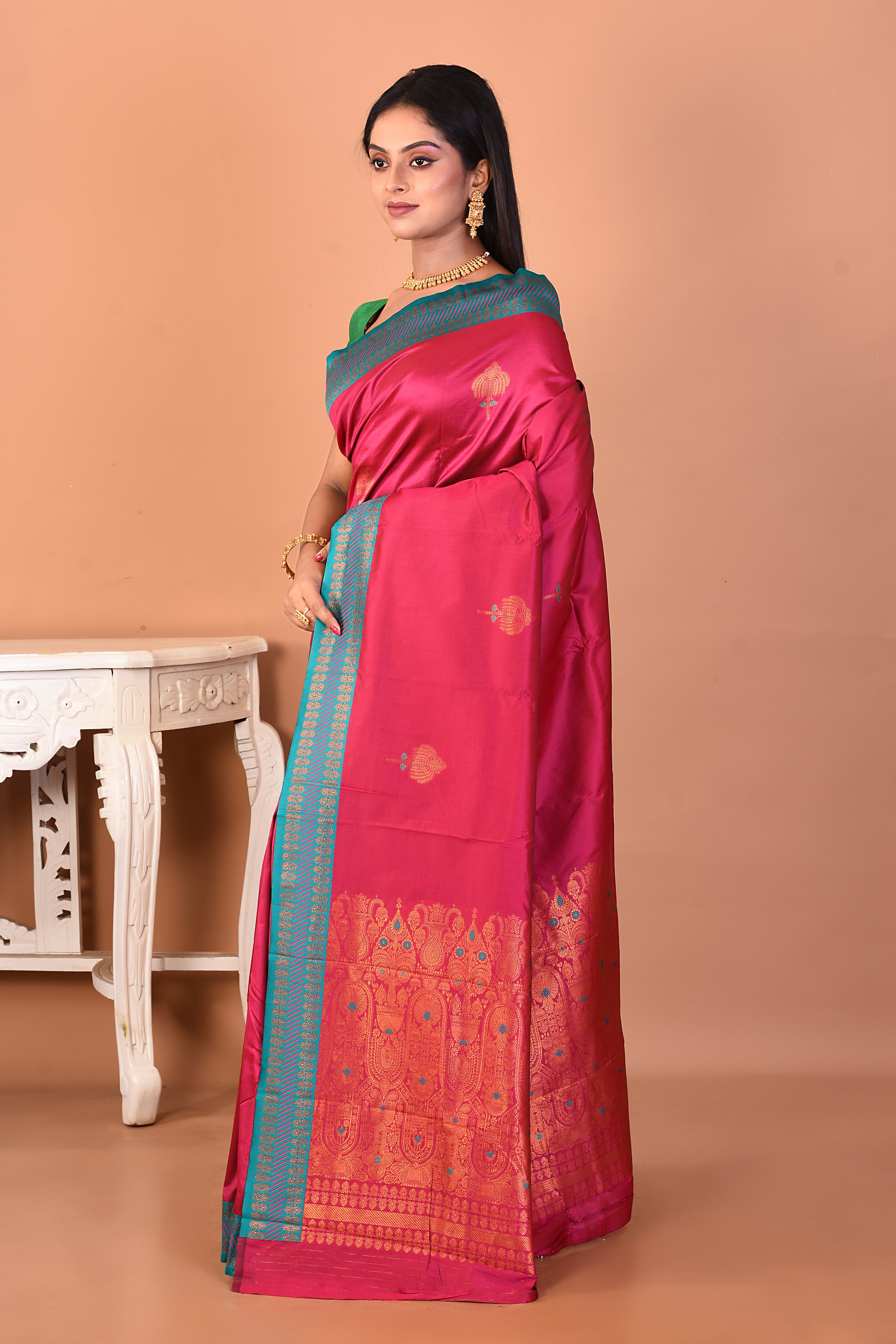 Purple Blended Bomkai Silk Saree - Keya Seth Exclusive