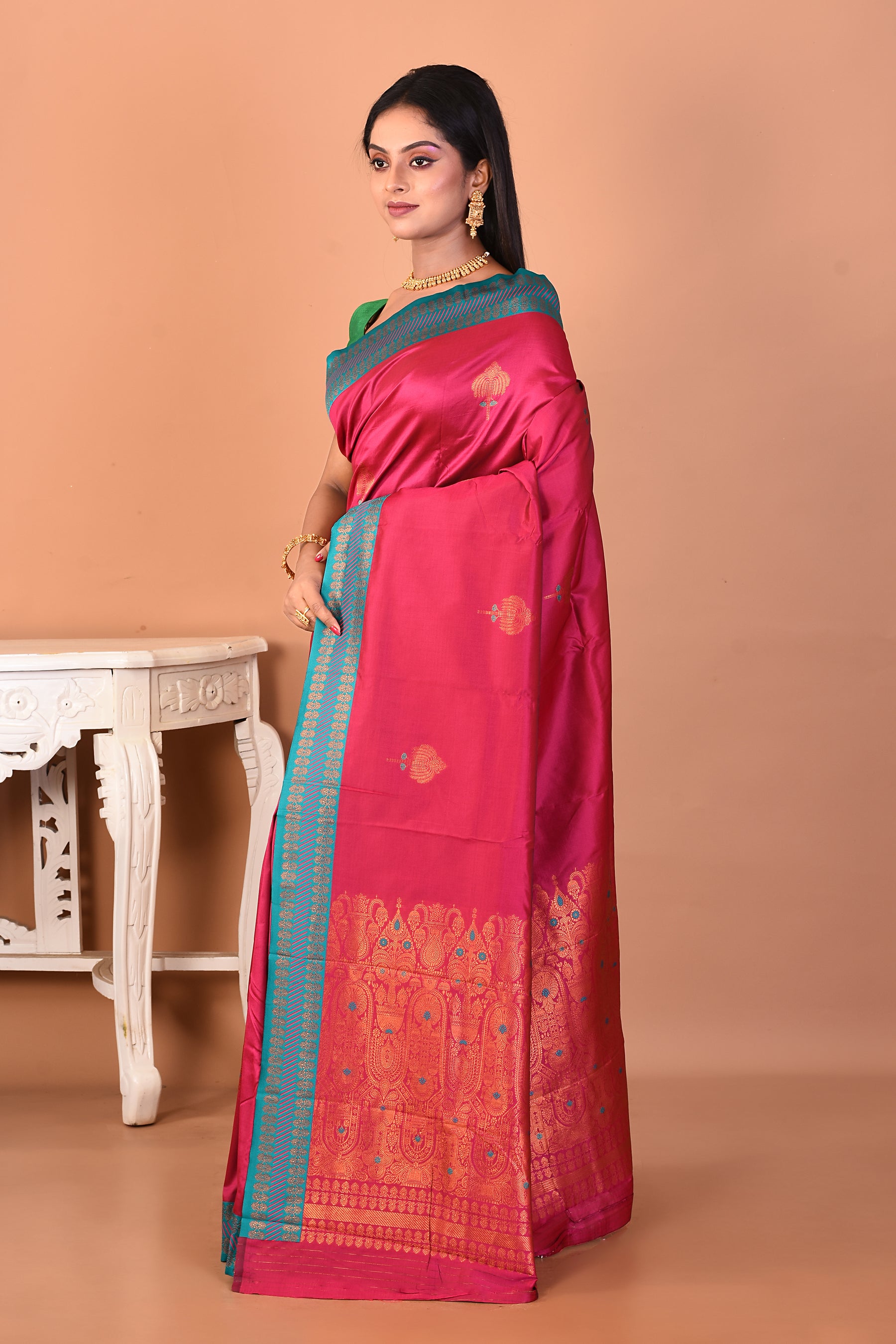 Purple Blended Bomkai Silk Saree - Keya Seth Exclusive