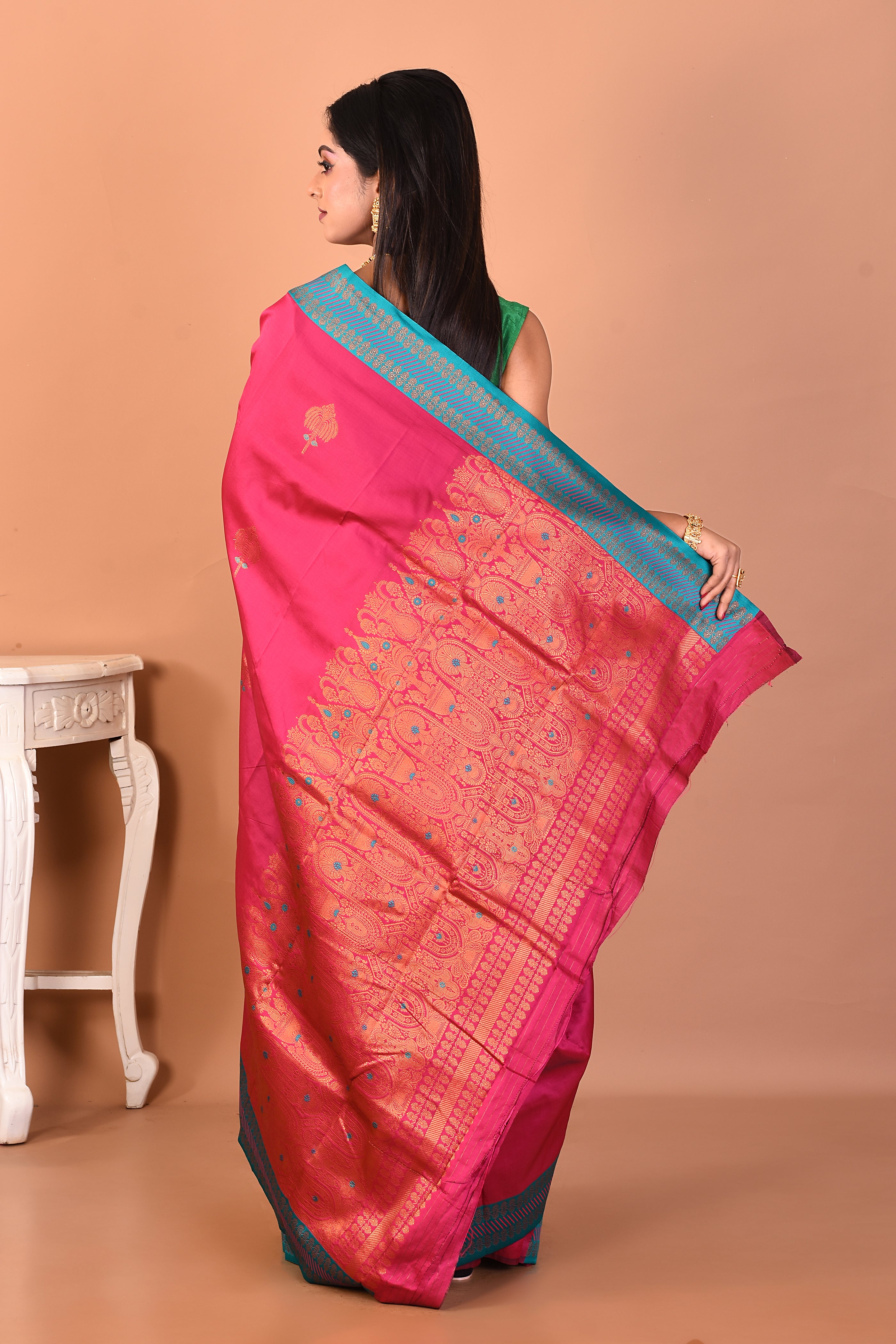 Purple Blended Bomkai Silk Saree - Keya Seth Exclusive