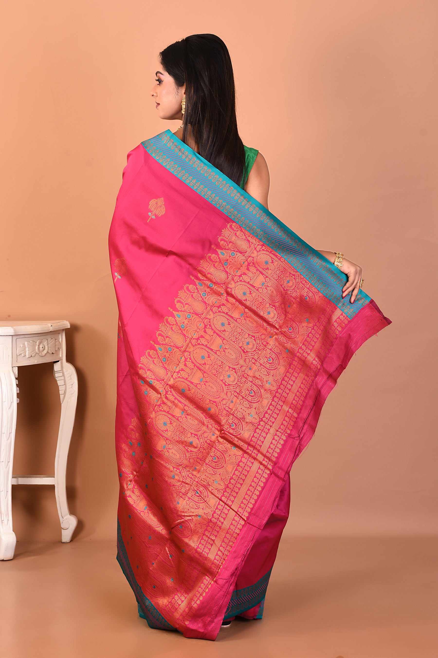 Purple Blended Bomkai Silk Saree - Keya Seth Exclusive