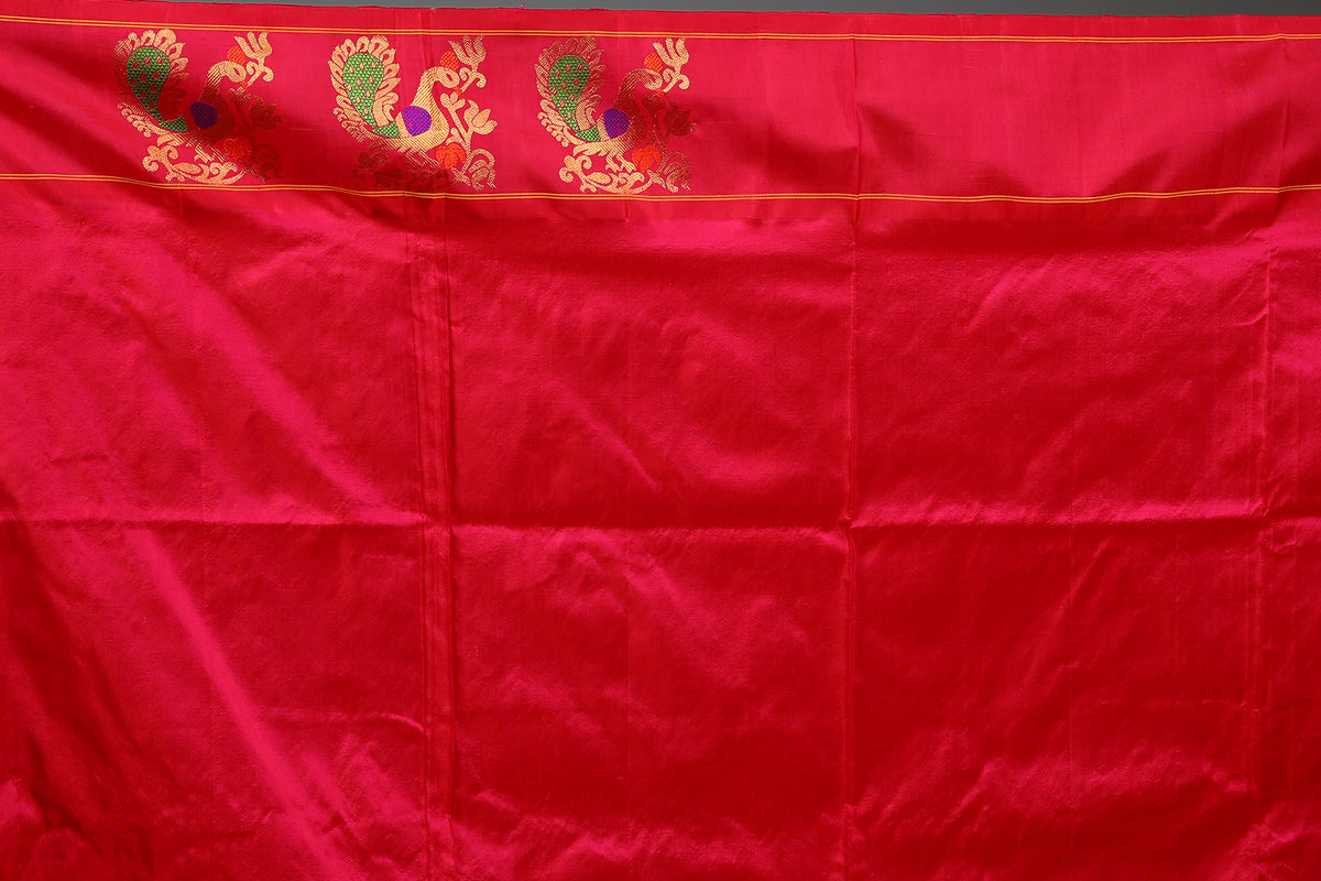 Pink Pure Katan Silk Saree