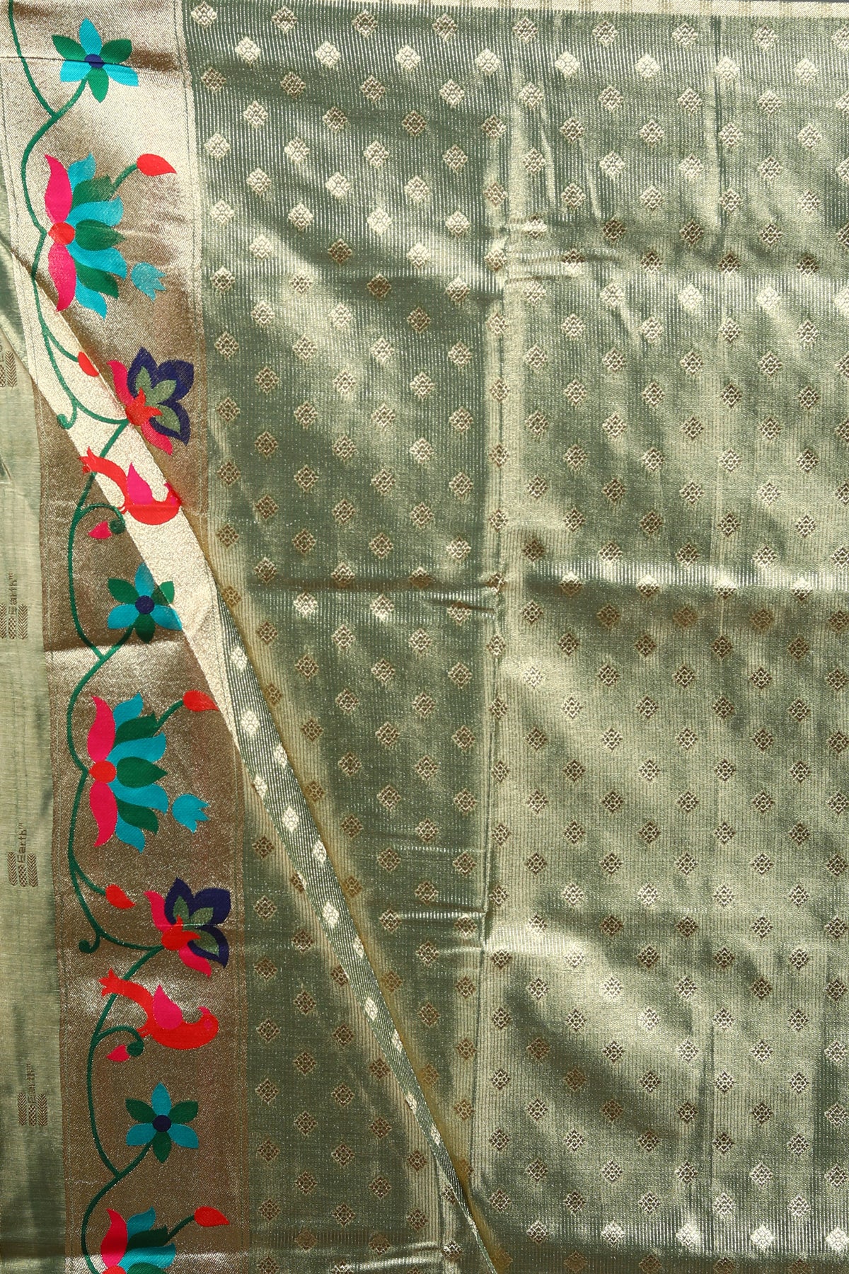 Green Blended Tissue Saree