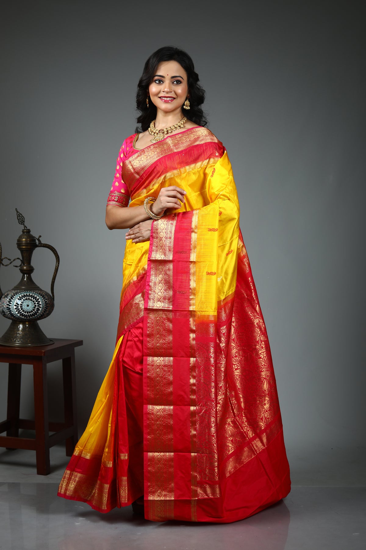 Yellow Pure Kanjivaram Saree