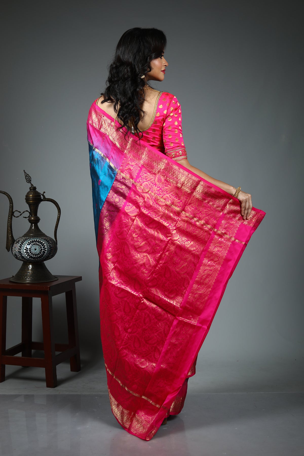 Blue Pure Kanjivaram Silk Saree