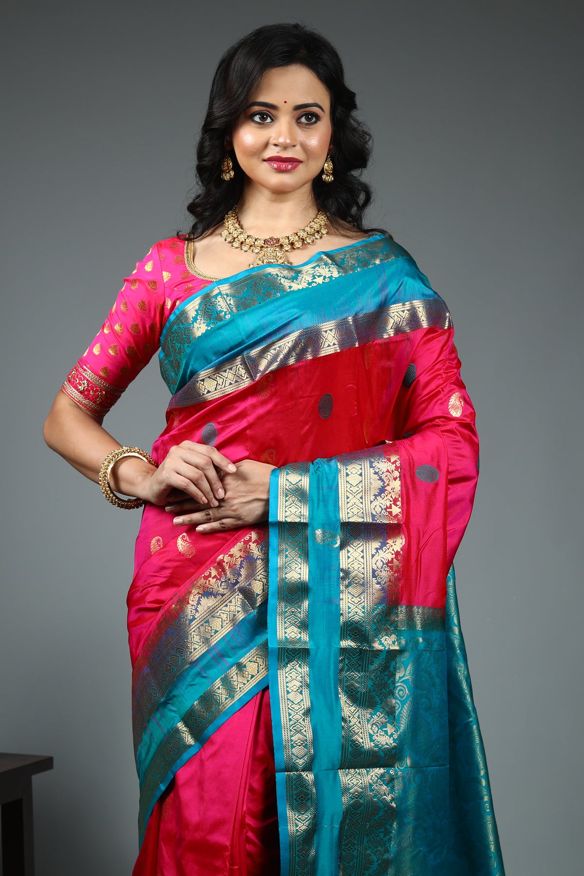 Pink Pure Kanjivaram Silk Saree