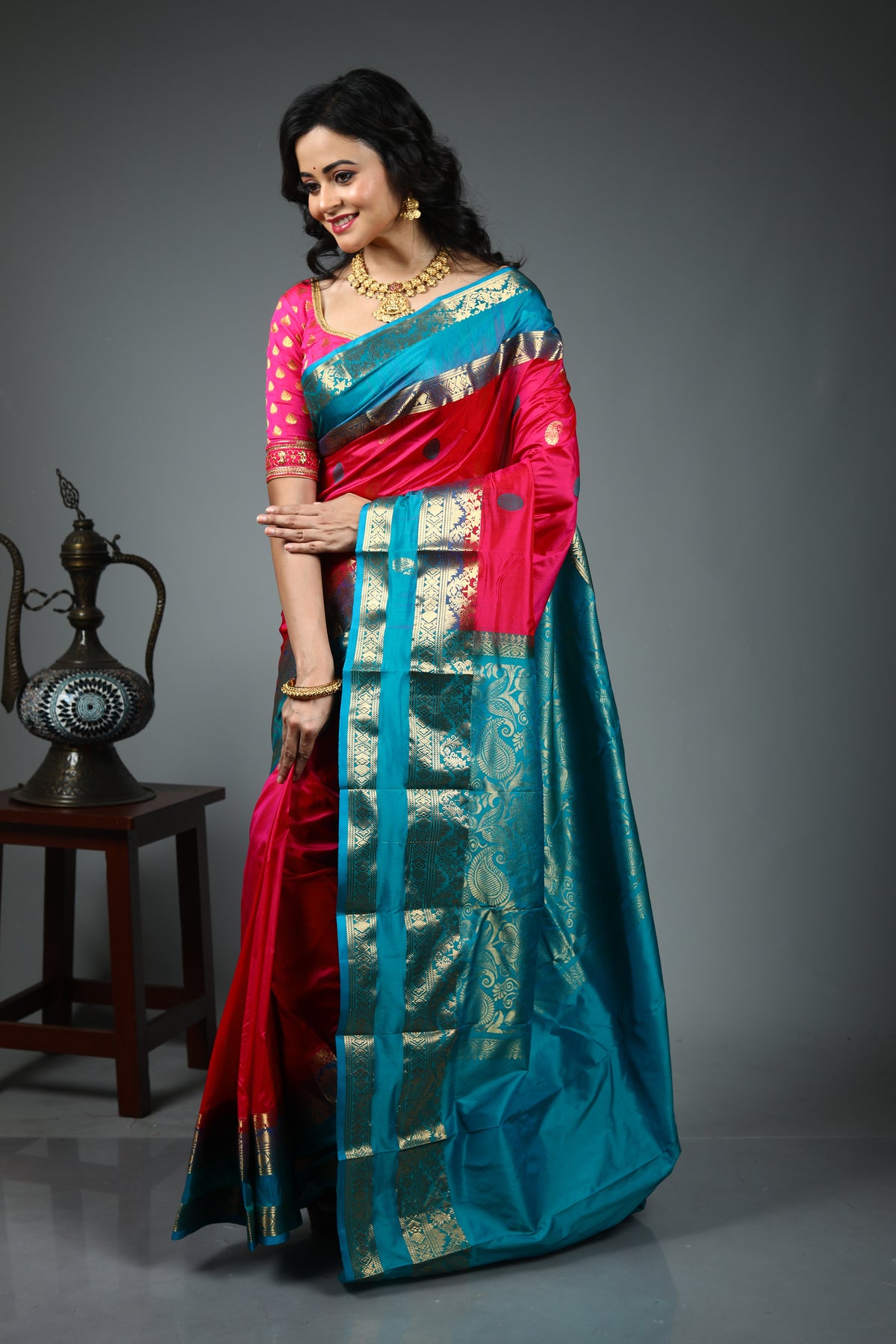 Pink Pure Kanjivaram Silk Saree