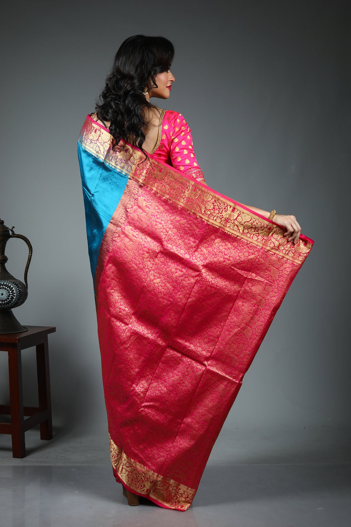 Blue Pure Kanjivaram Silk Saree