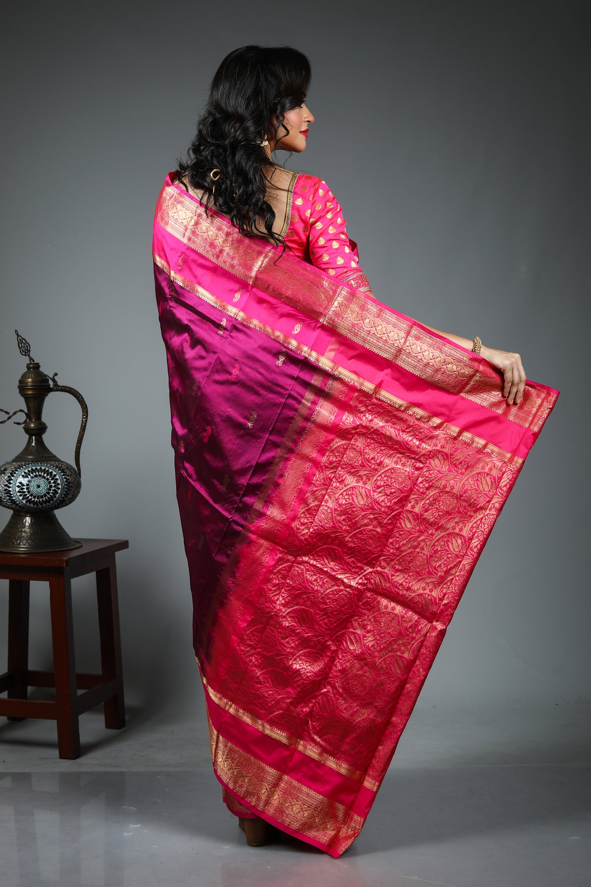 Purple Pure Kanjivaram Silk Saree
