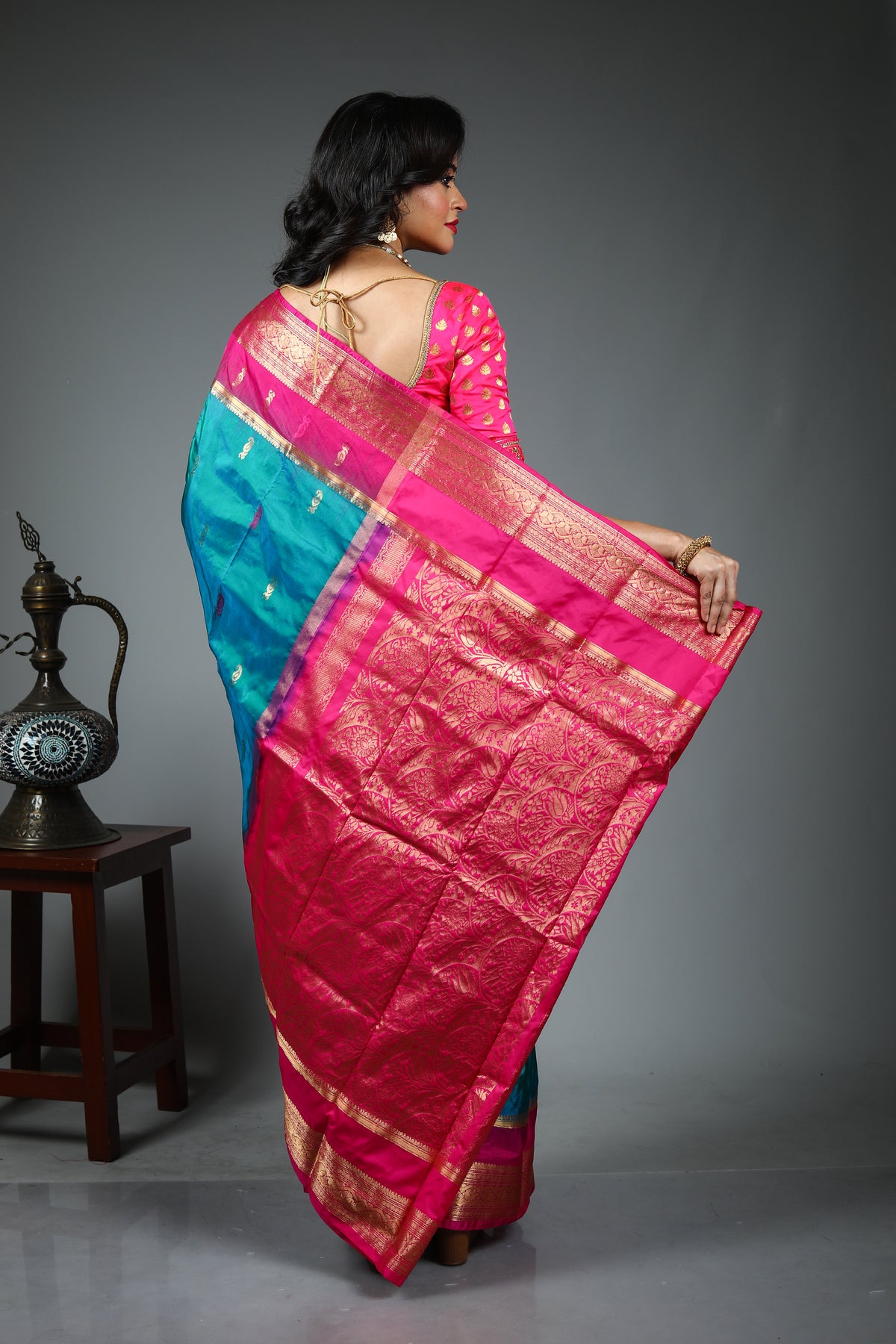 Blue Pure Kanjivaram Silk Saree