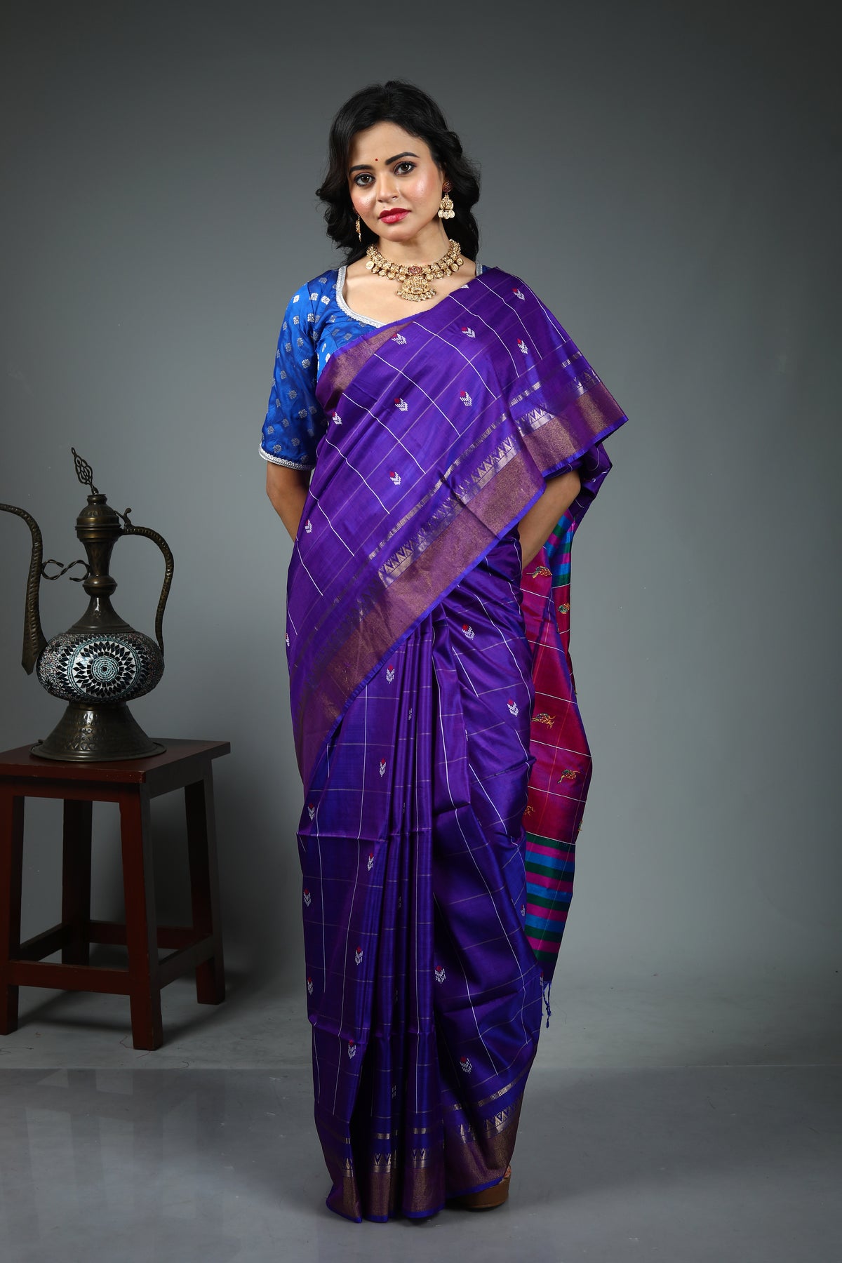 Purple Kalashetra Saree