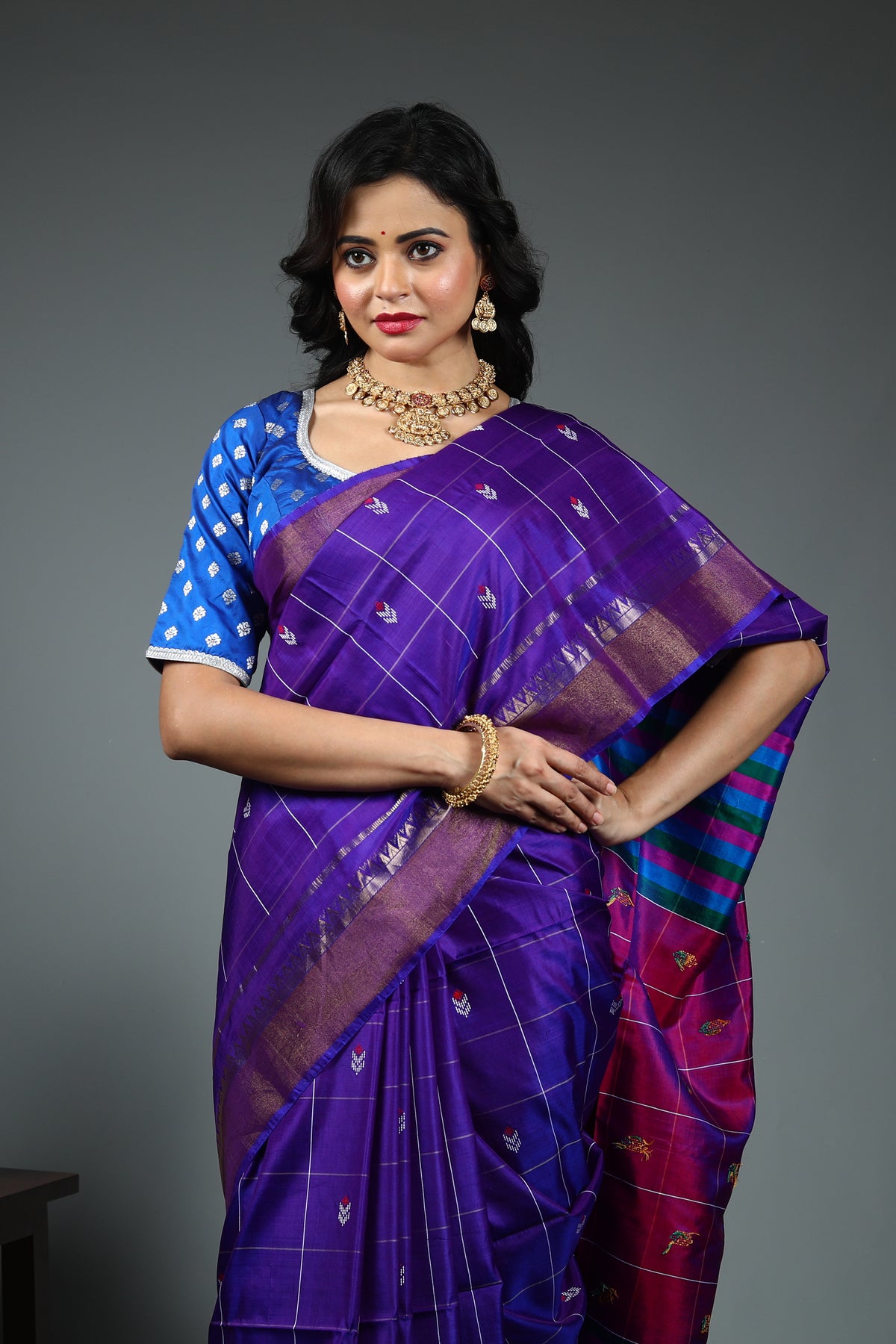 Purple Kalashetra Saree