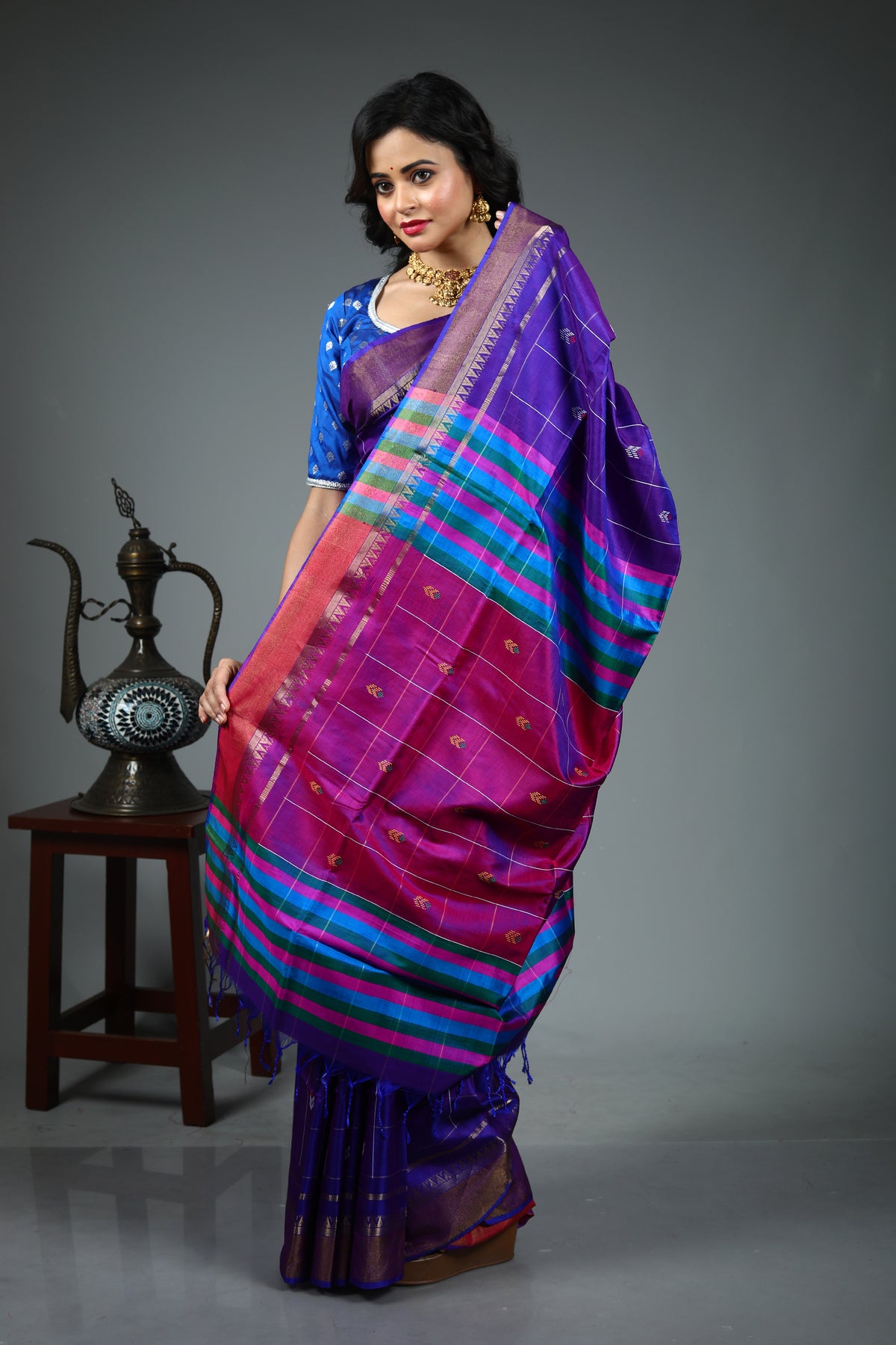 Purple Kalashetra Saree