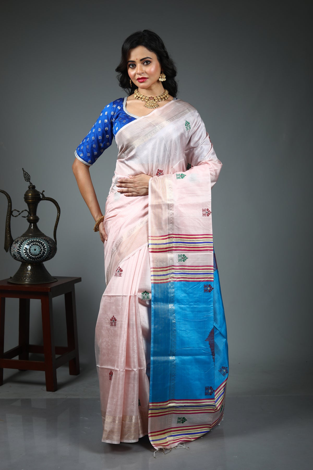 Peach Kalashetra Saree
