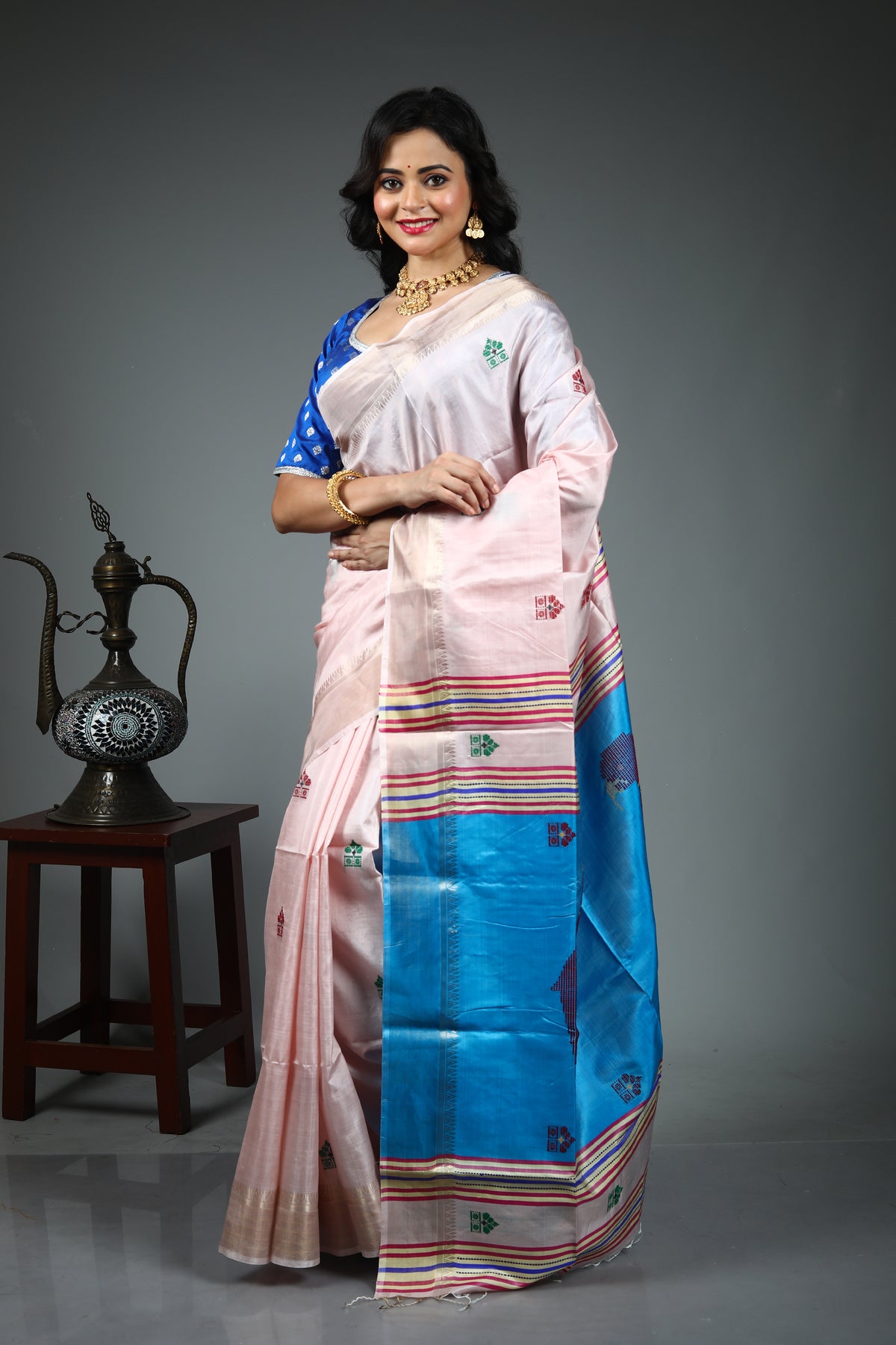Peach Kalashetra Saree