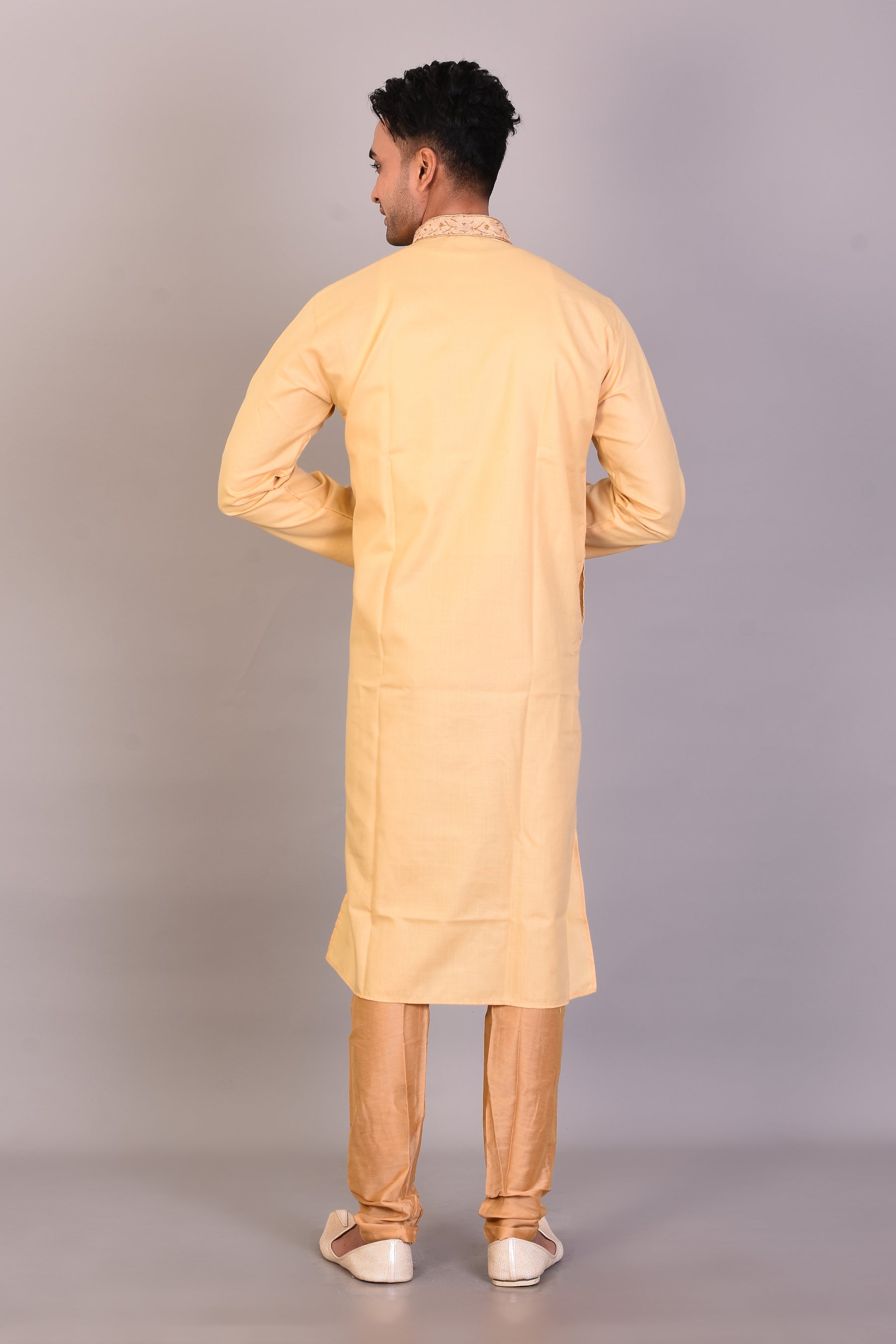 Long Tussar Silk Kurta with Full Sleeves - Keya Seth Exclusive