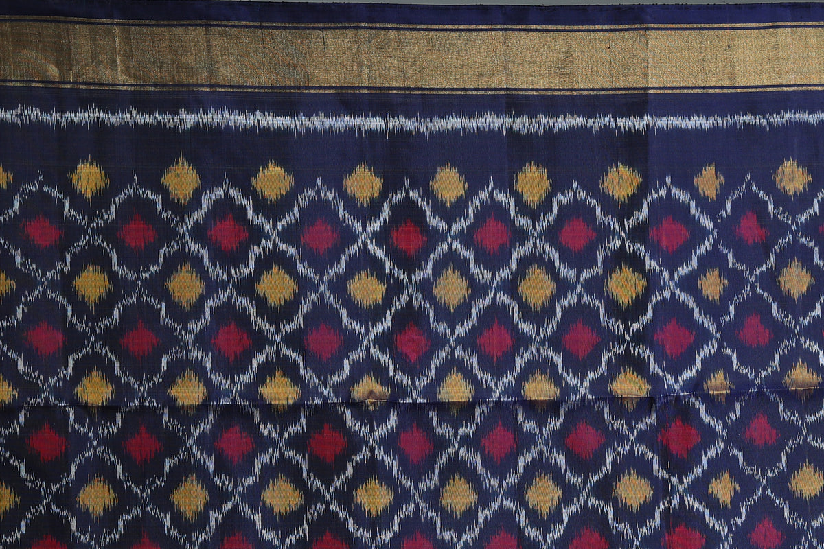 Navy Blue Pure Kanjivaram Silk Saree