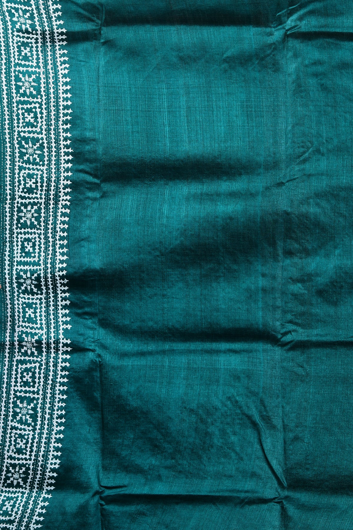 Purple Pure Kantha Silk Saree