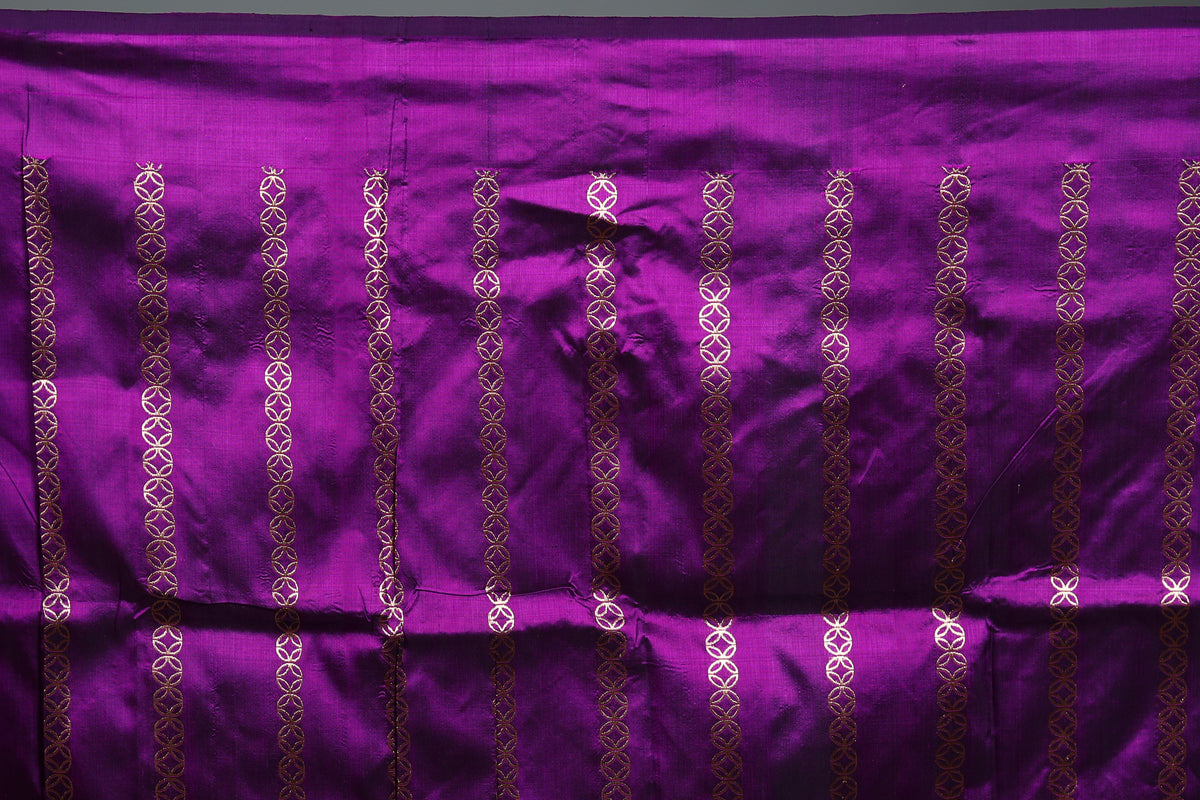 Purple Pure Katan Silk Saree