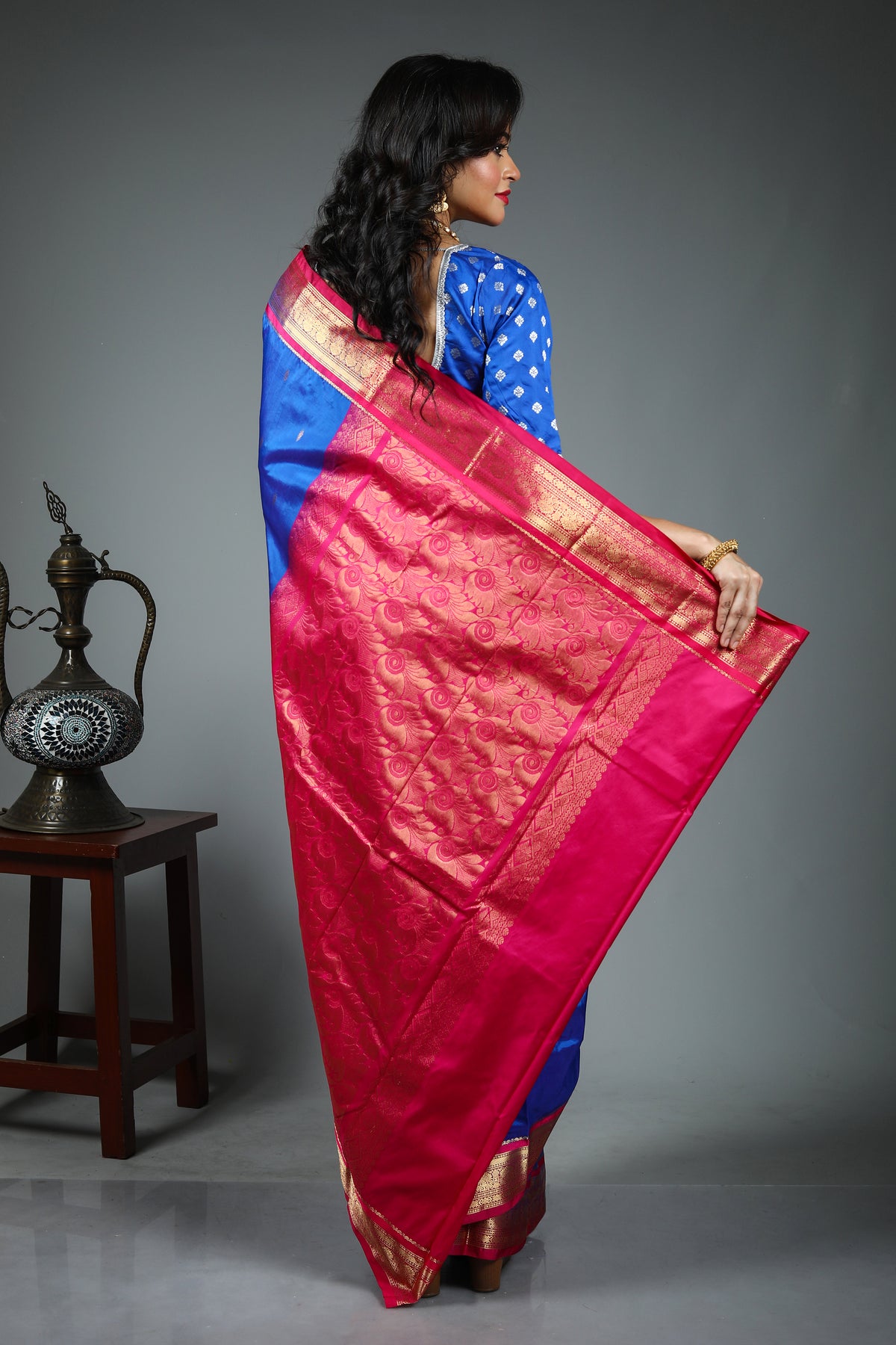 Royal Blue Pure Kanjivaram Silk Saree