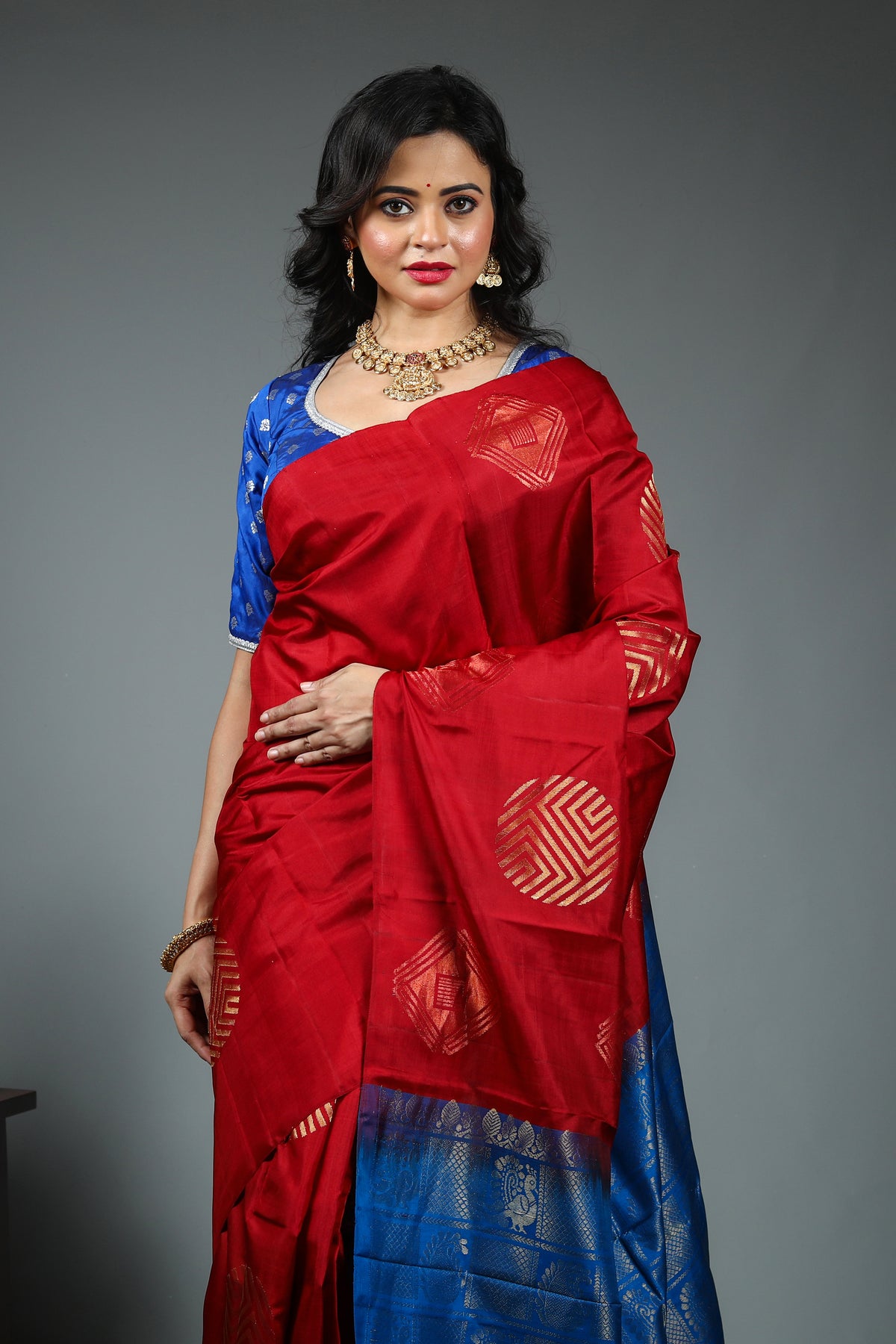 Maroon Pure Kanjivaram Silk Saree