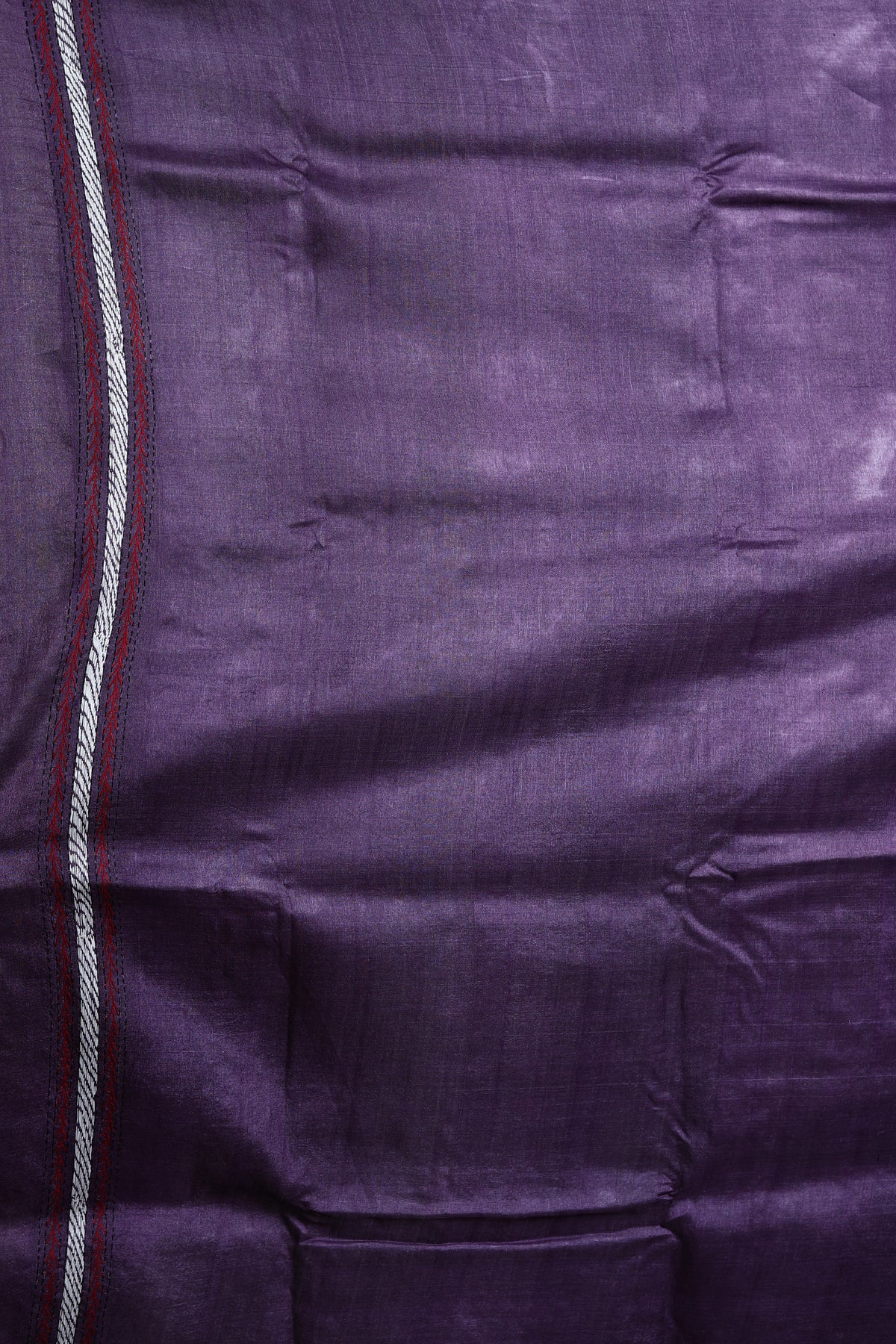 Purple Pure Kantha Stitch Saree