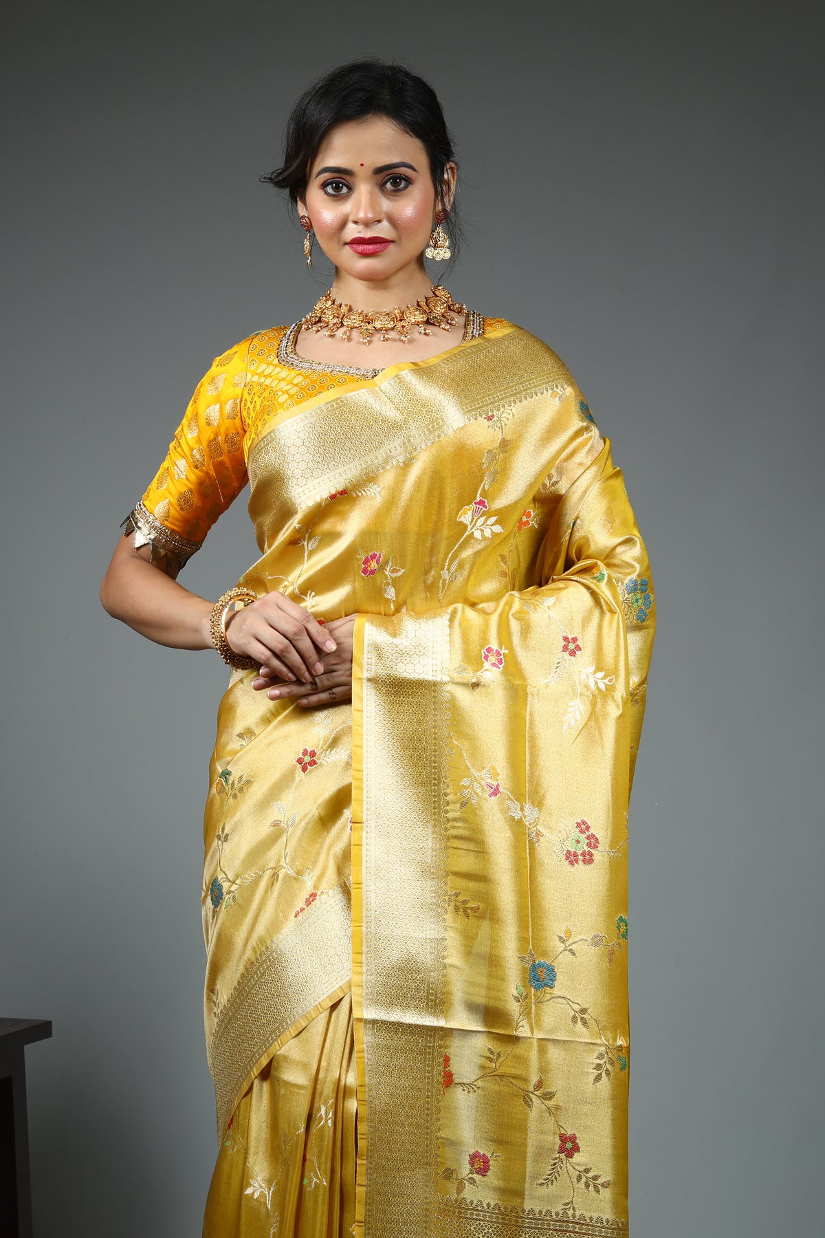 Yellow Tissue Saree