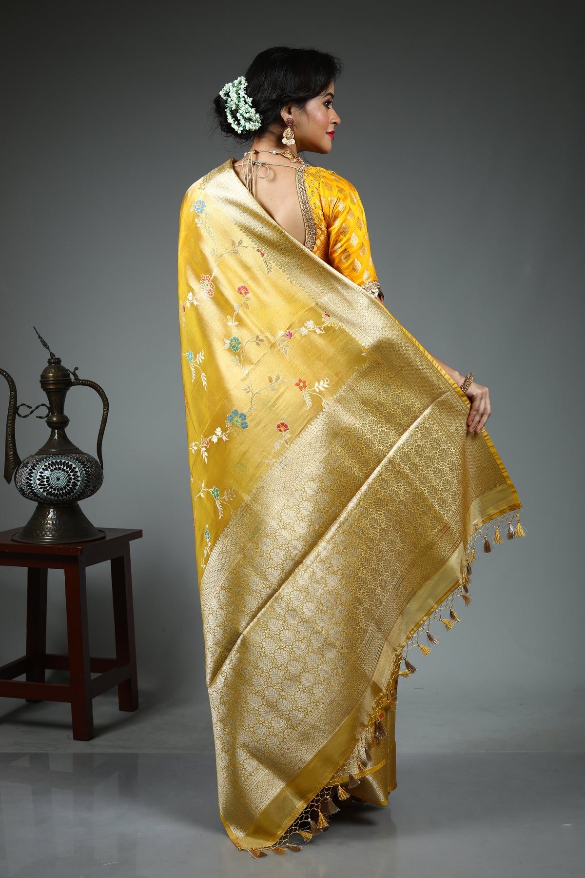 Yellow Tissue Saree