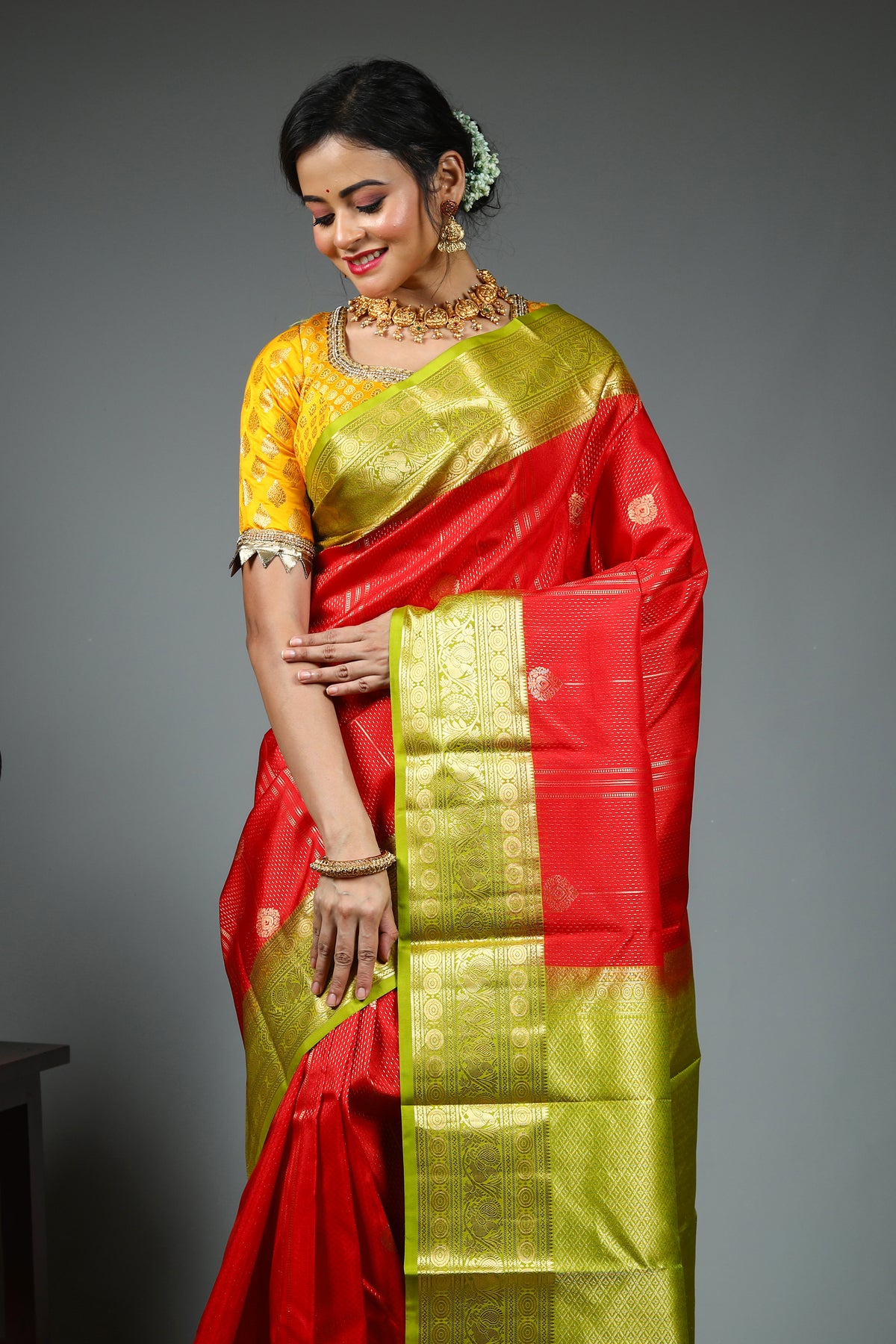 Red Pure Kanjivaram Silk Saree