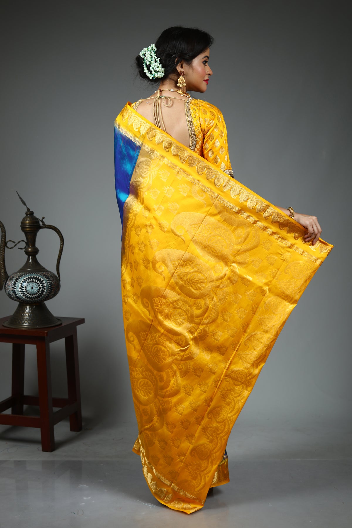Blue Pure Kanjivaram Silk Saree