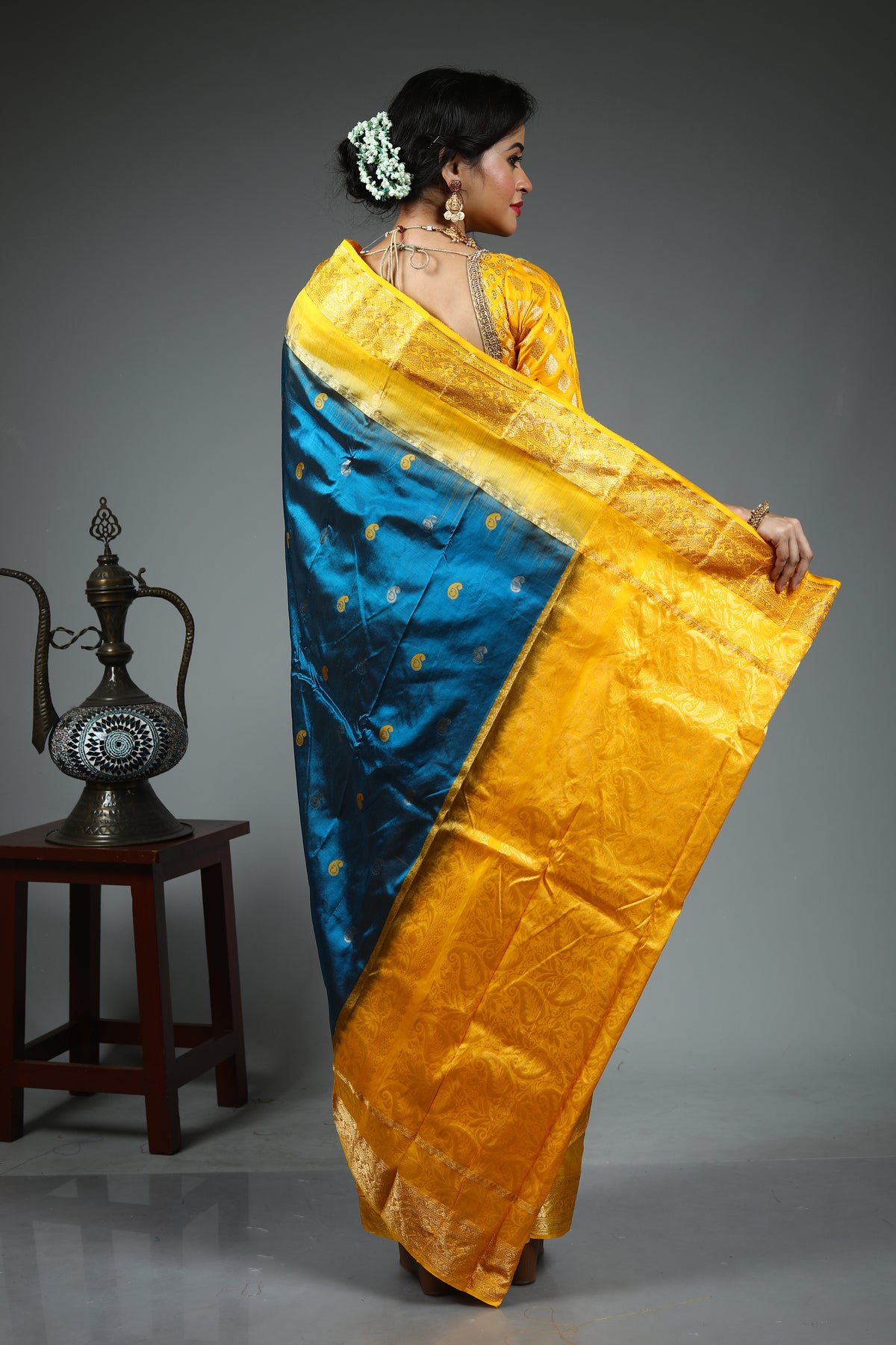 Blue Pure Kanjivaram Silk Saree
