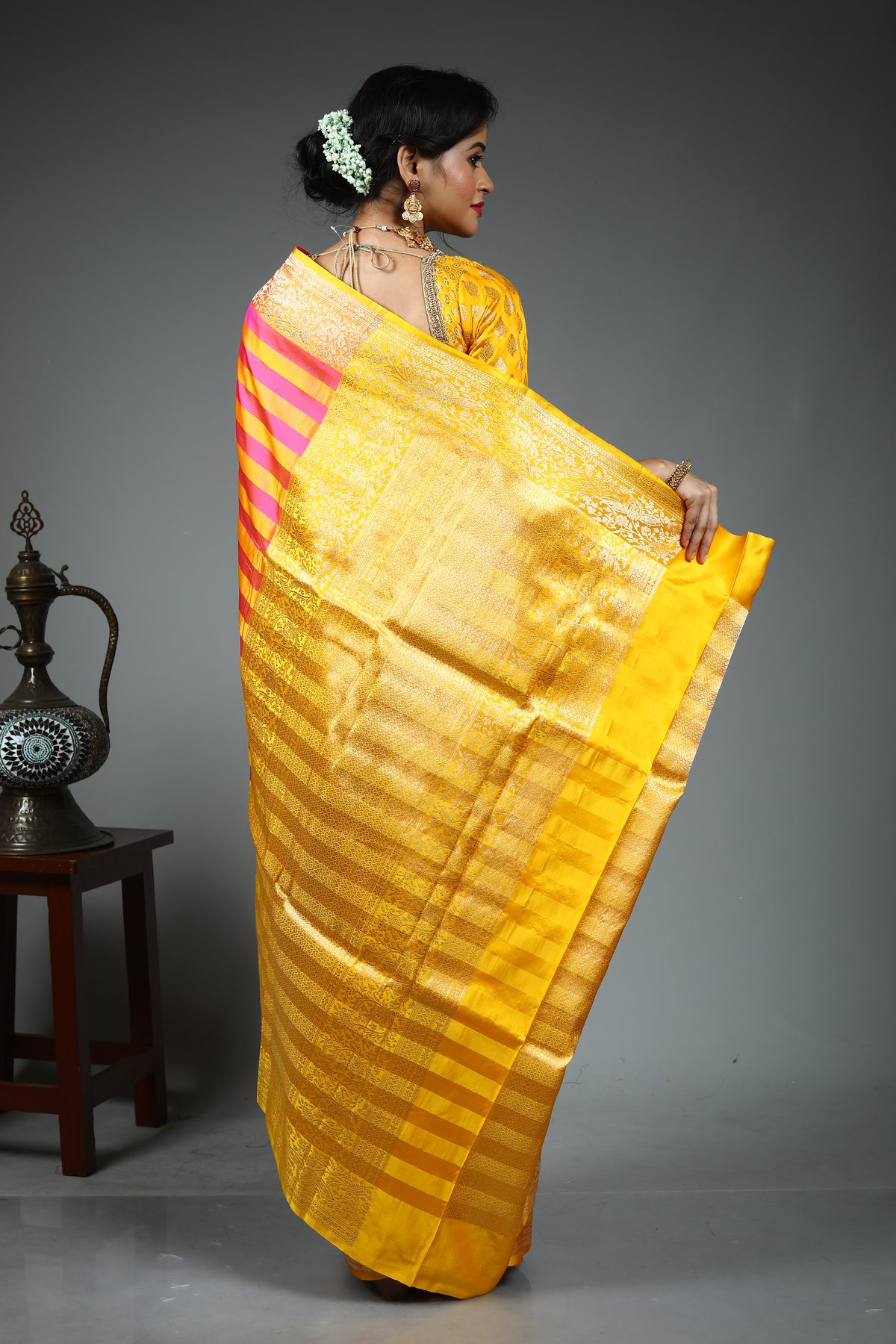 Pink Pure Katan Saree
