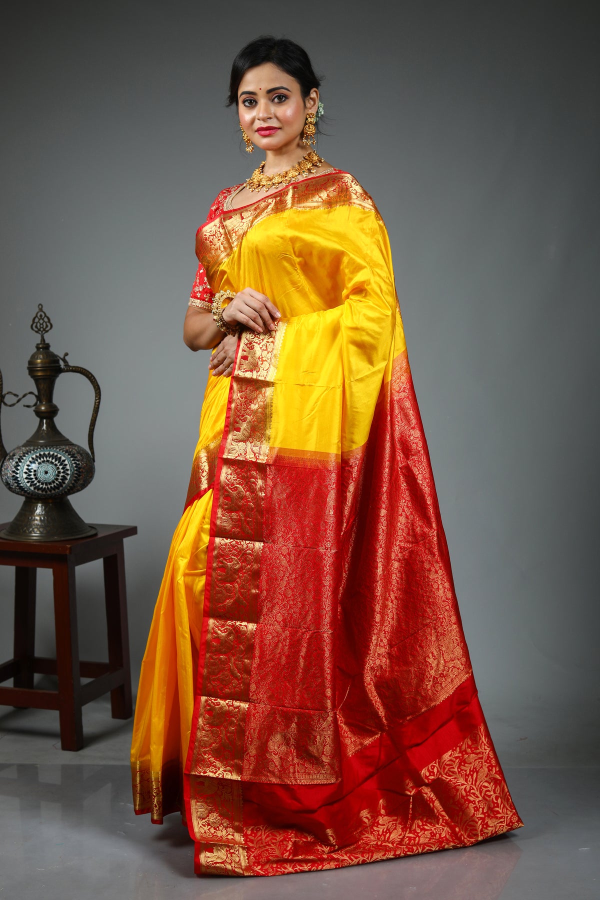 Yellow Pure Kanjivaram Saree