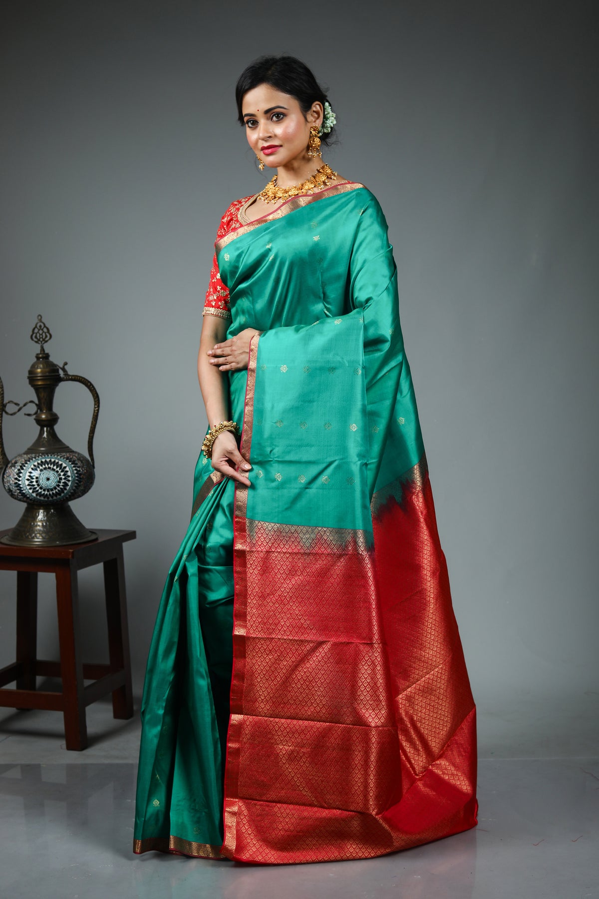 Green Pure Kanjivaram Silk Saree